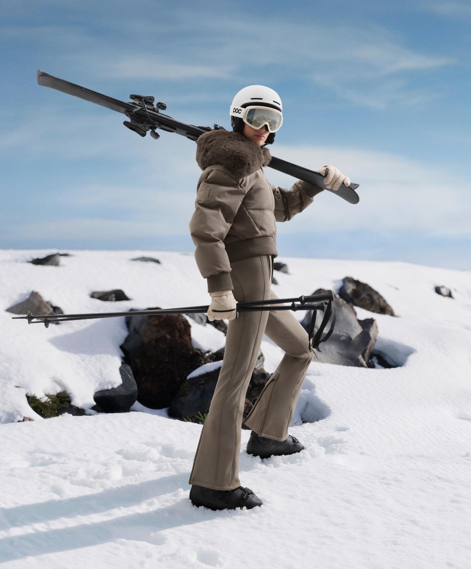 MINARDI PIUME SKI water-resistant 80% down and 20% feather jacket — DARK TAUPE