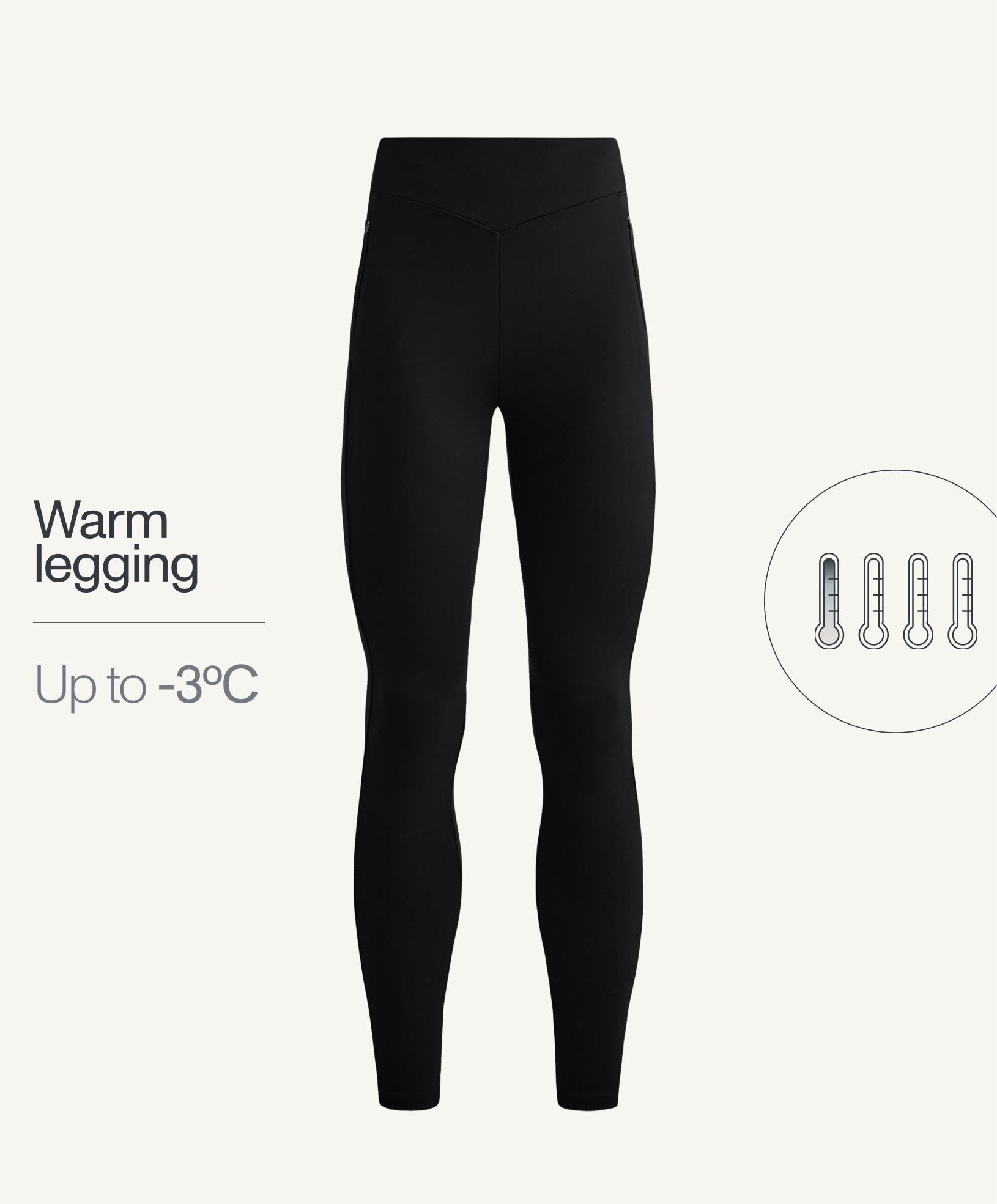 Warm 70cm high-rise ankle-length leggings