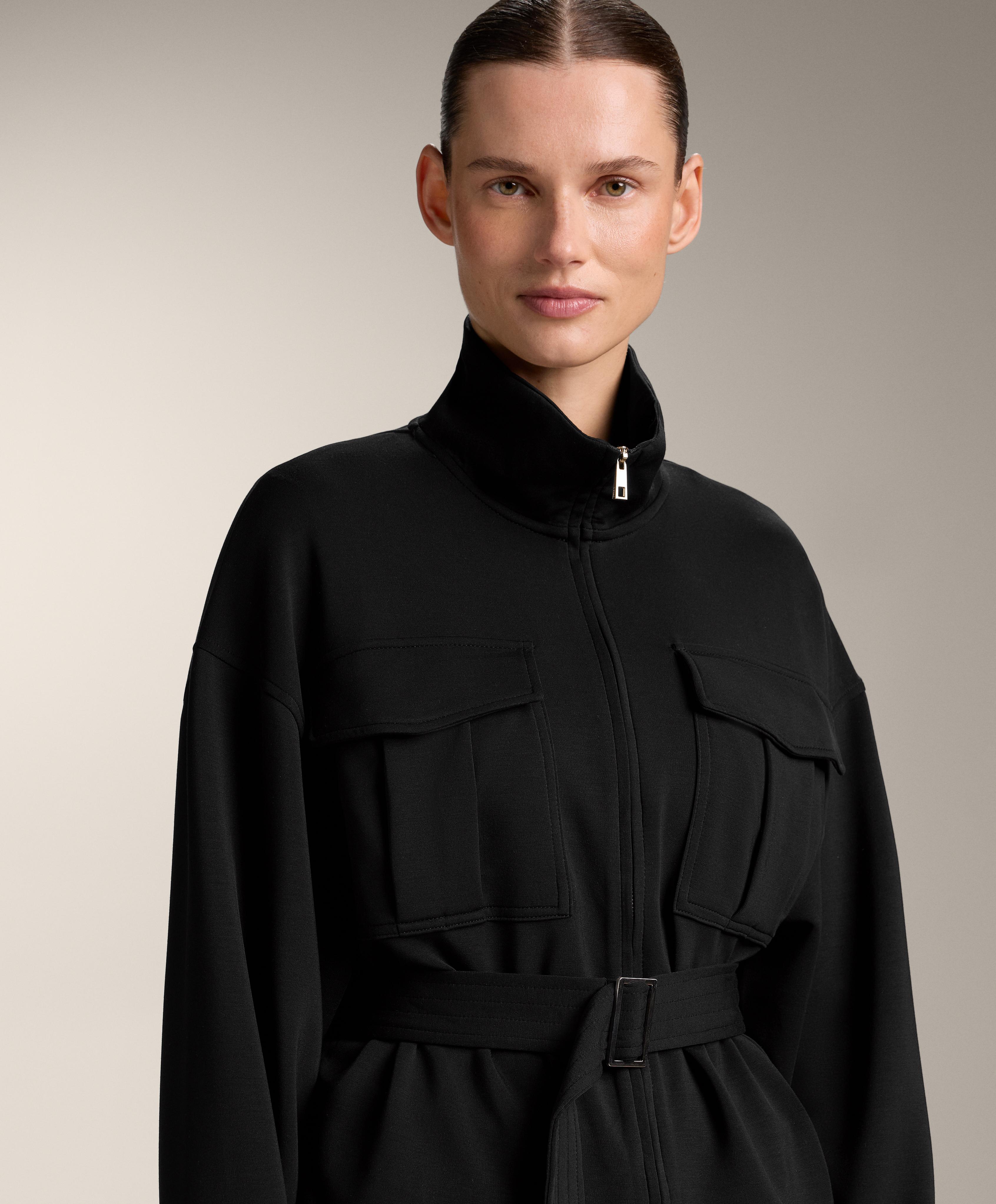 Kurtka z paskiem z modalu o miękkim dotyku Kurtka z paskiem z modalu o miękkim dotyku