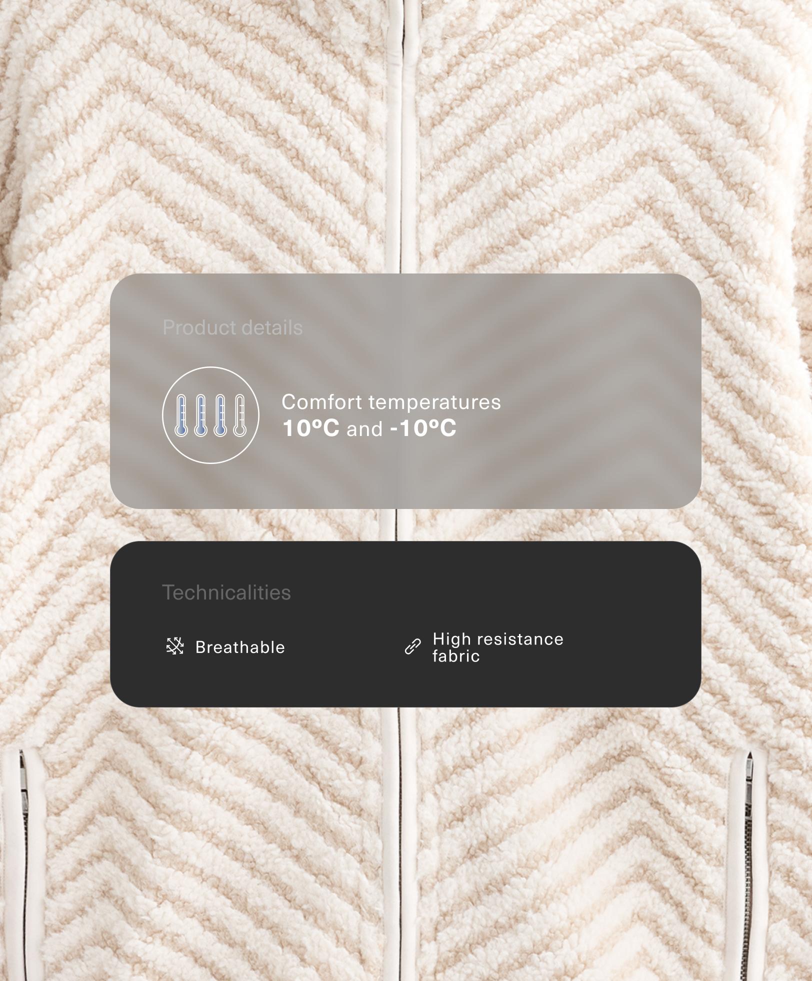 Herringbone faux-shearling jacket - Saldos Herringbone faux-shearling jacket - Saldos