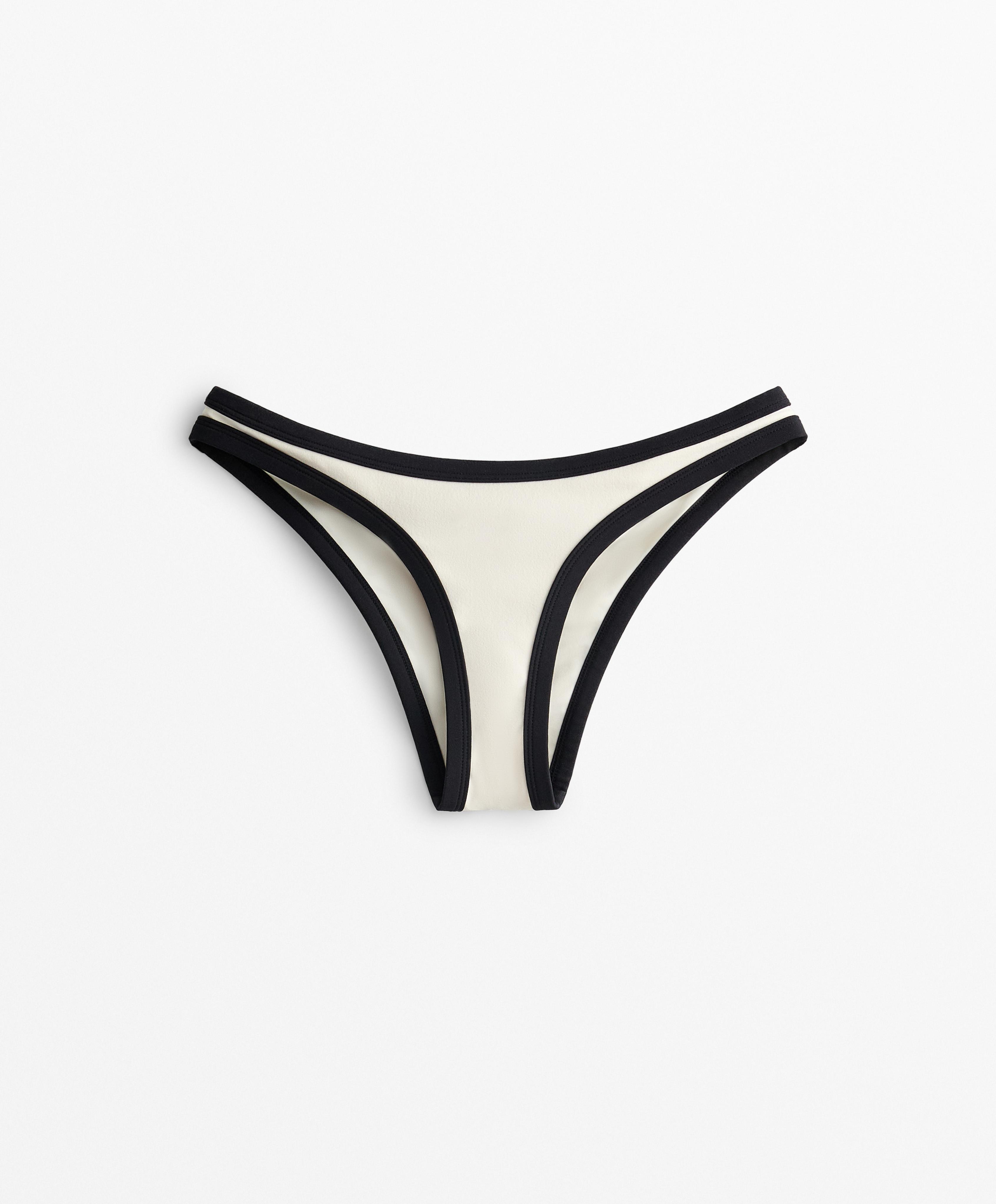 Contrast trim medium-coverage bikini briefs