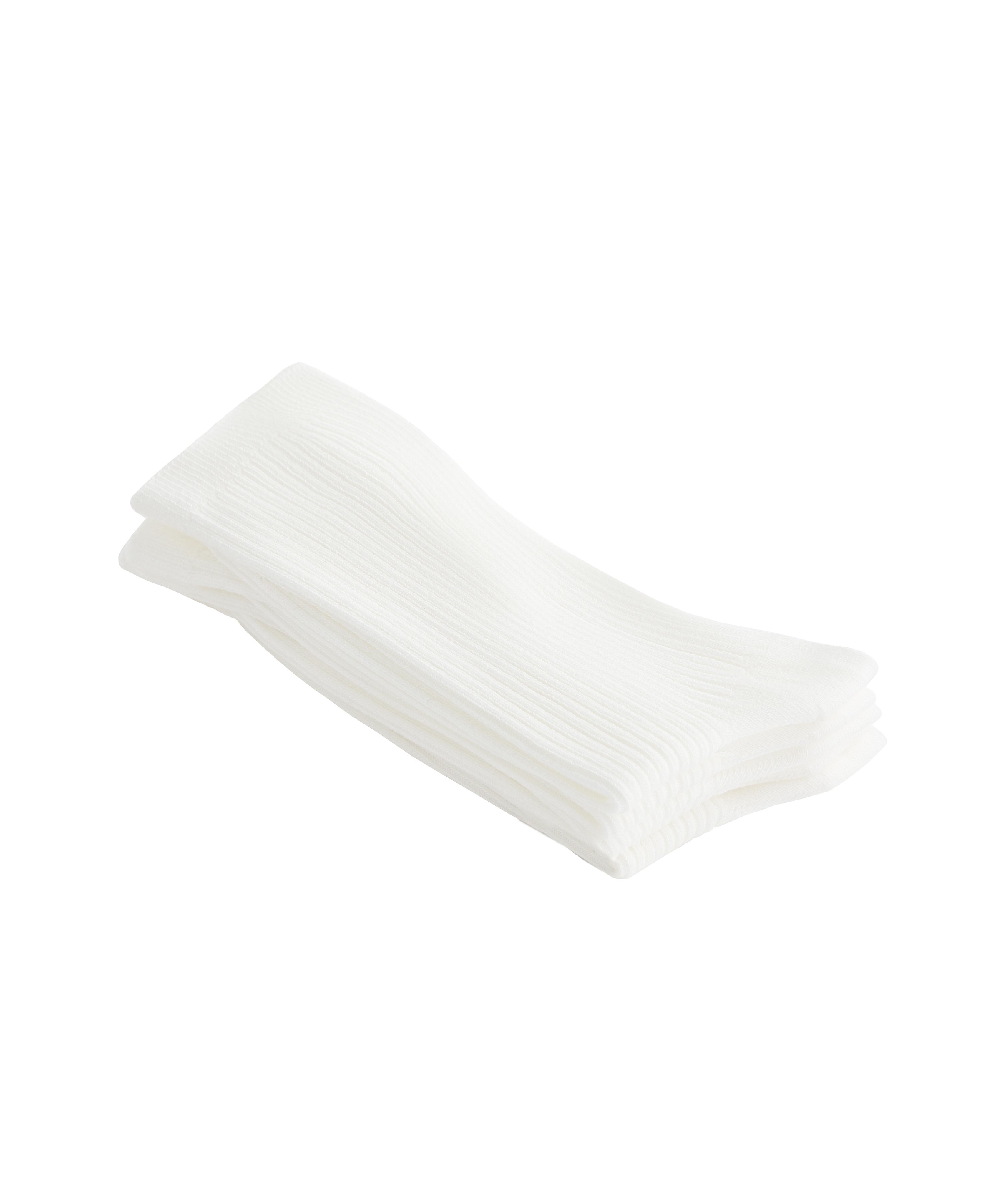 5 pairs of cotton blend classic socks — PALE ECRU