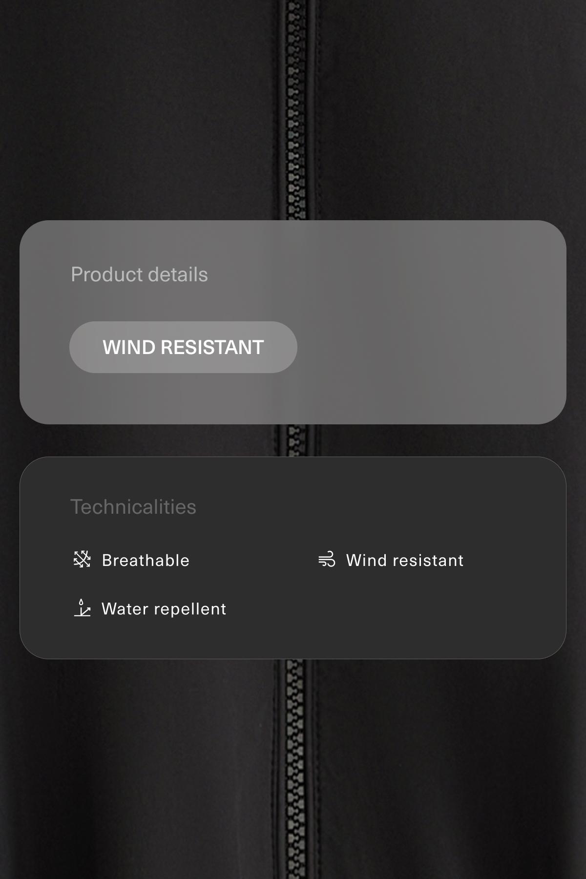 Water-repellent jacket — BLACK