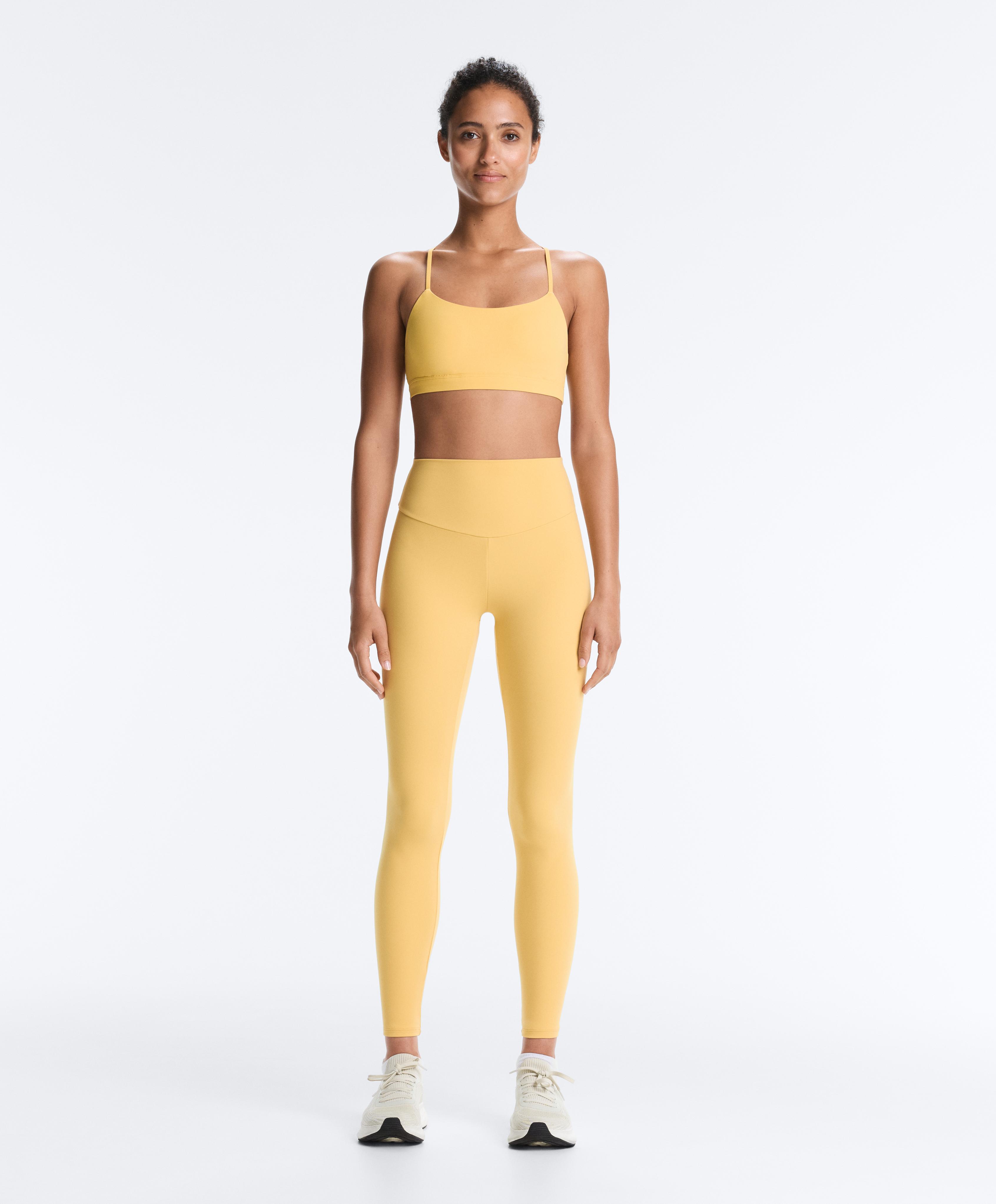 Low-support Comfortlux sports bra with straps — MID-YELLOW
