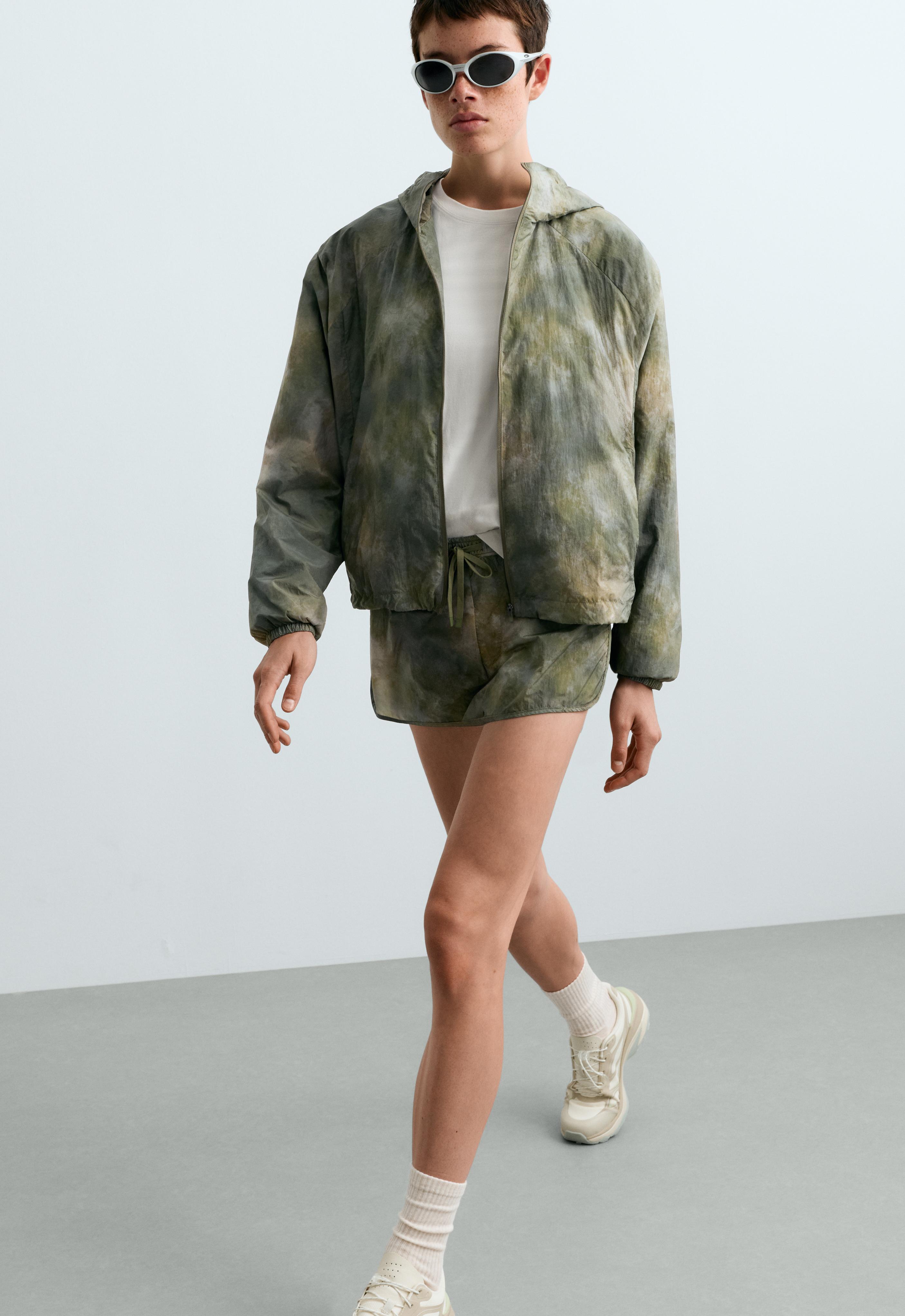 Printed track jacket — KHAKI