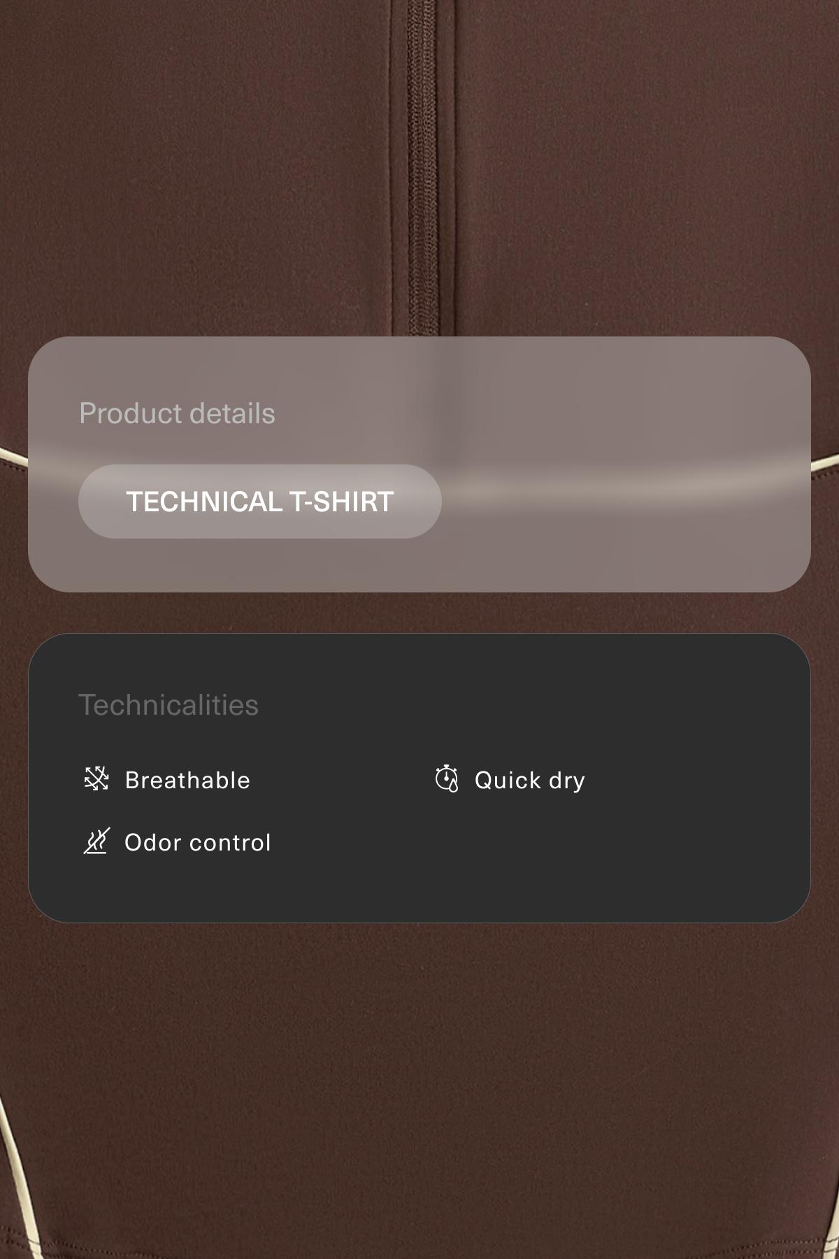 Half-zip sleeveless top — BROWN