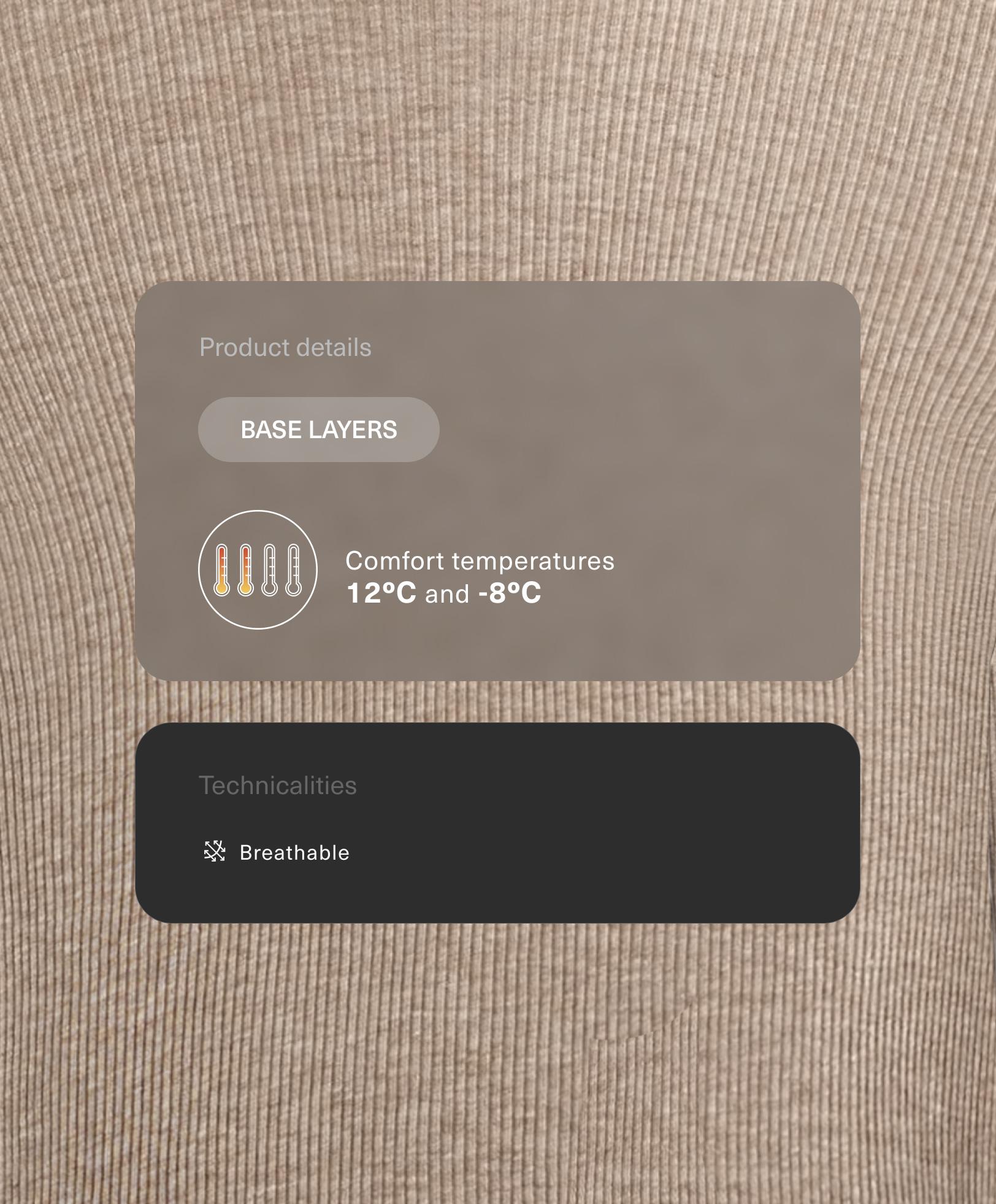 T-shirt thermique base layer à col montant rib avec lyocell - Soldes T-shirt thermique base layer à col montant rib avec lyocell - Soldes