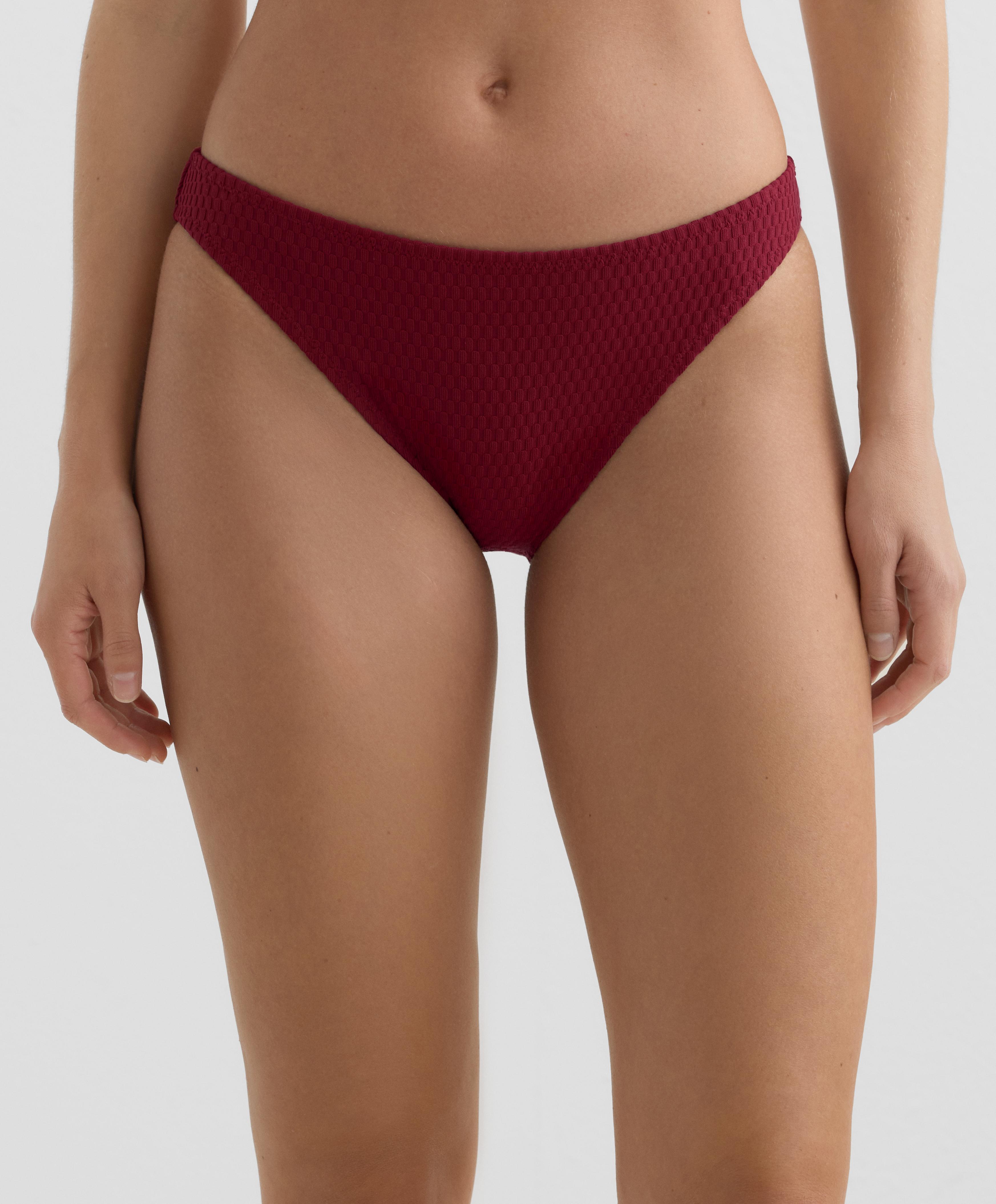 Mini check jacquard classic bikini briefs — PALE PLUM