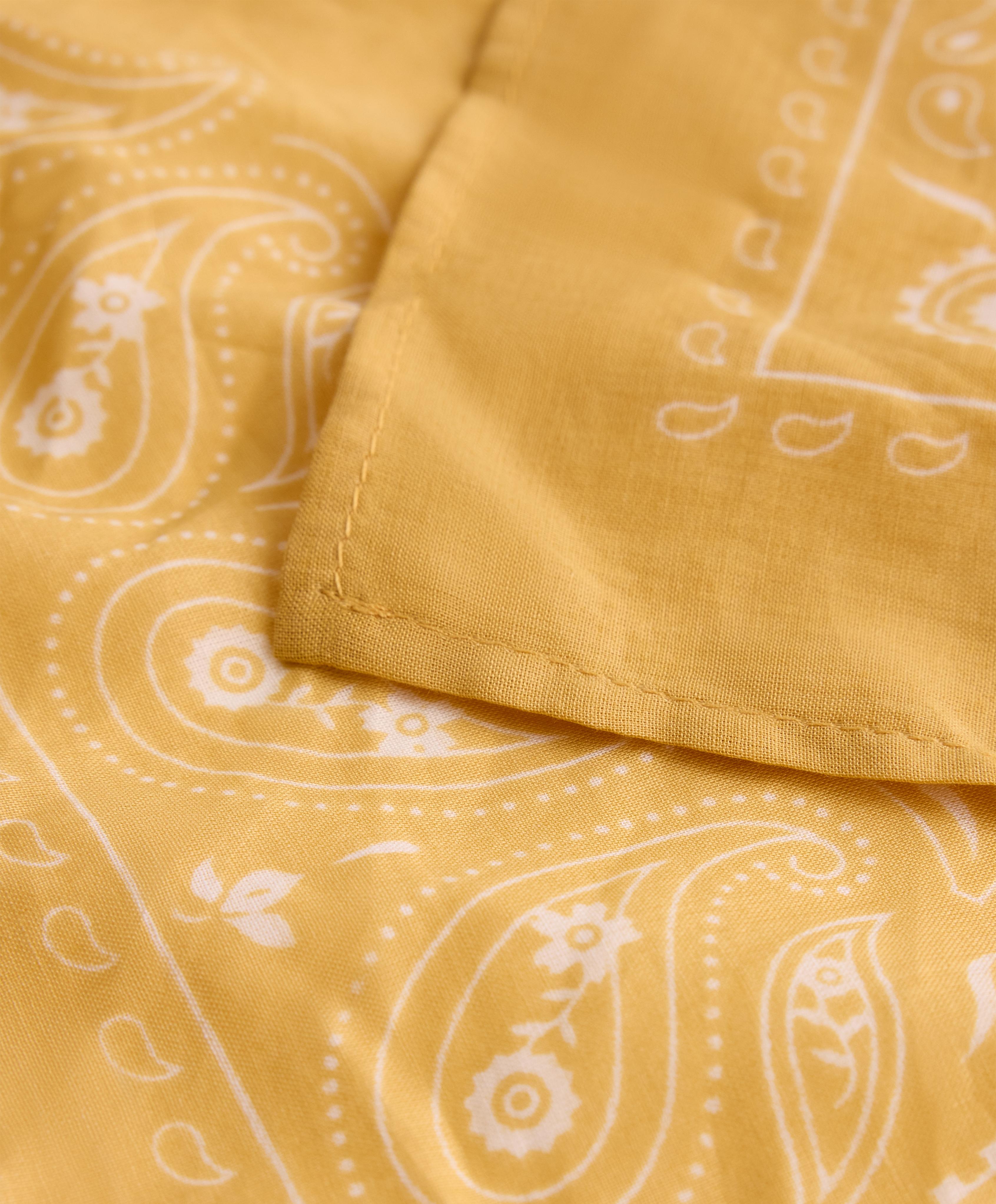 100% cotton print bandana — WASHED YELLOW