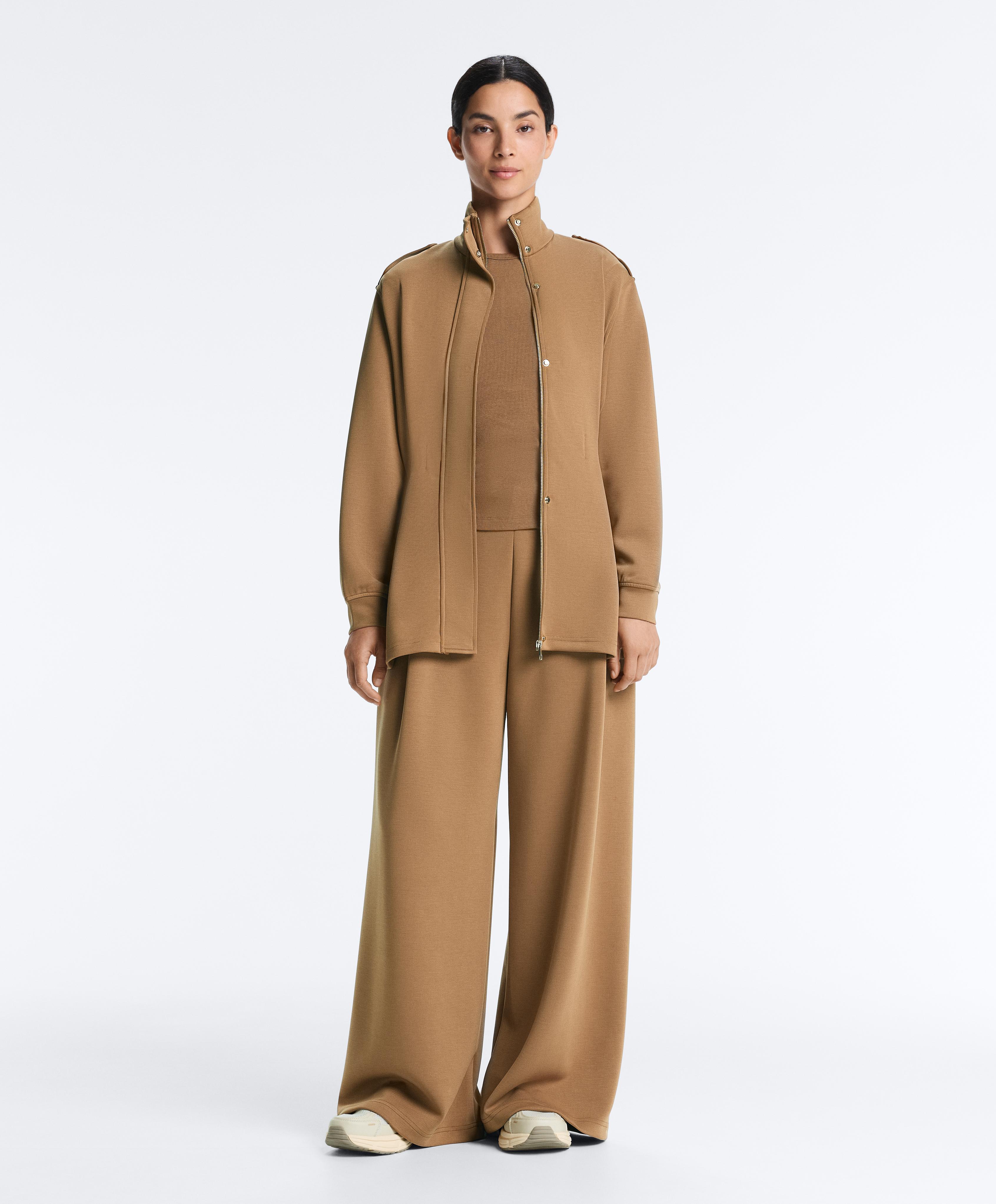 Long Utility jacket with twill belt — COPPER