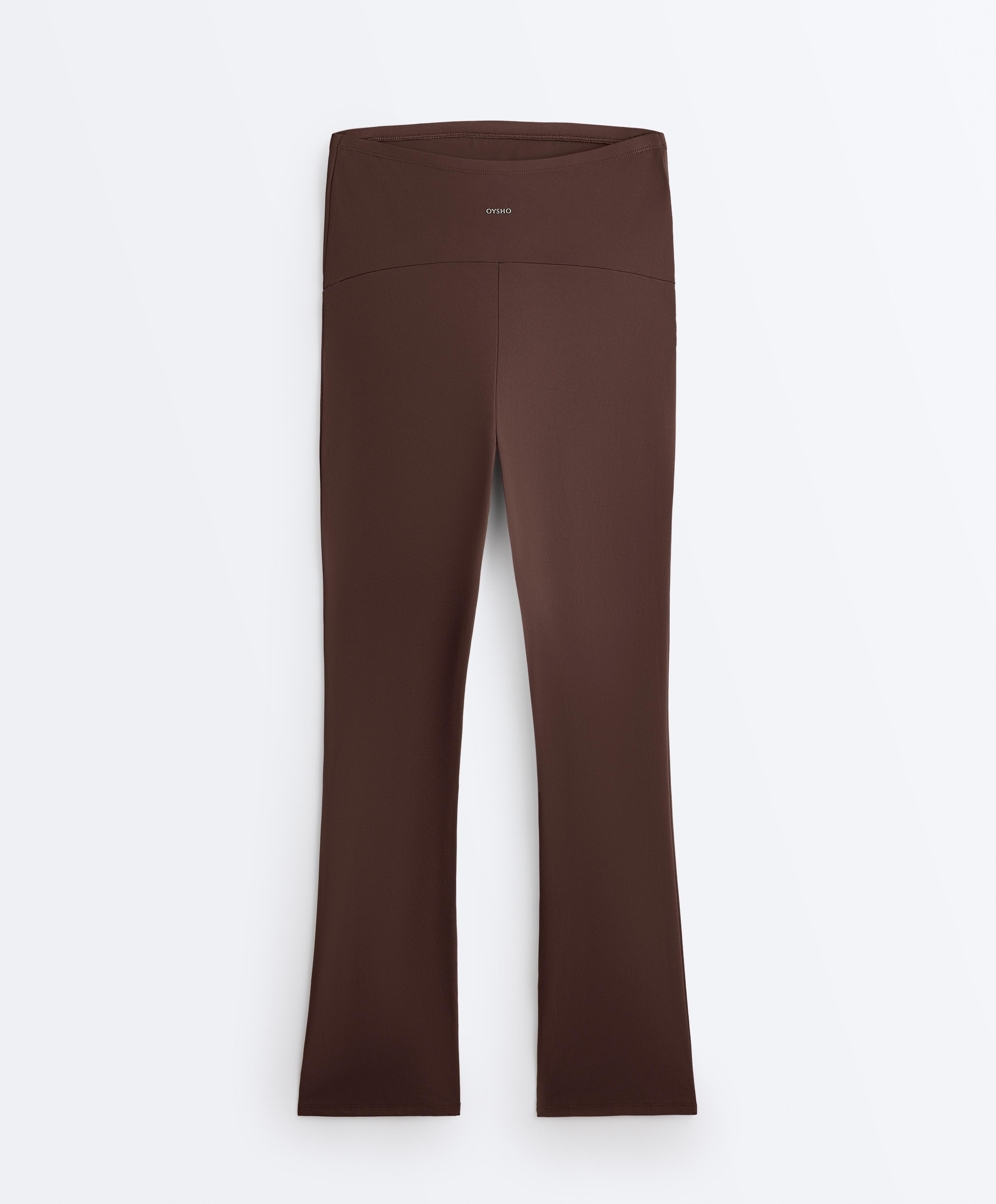 Maternity Comfortlux flare trousers — BROWN