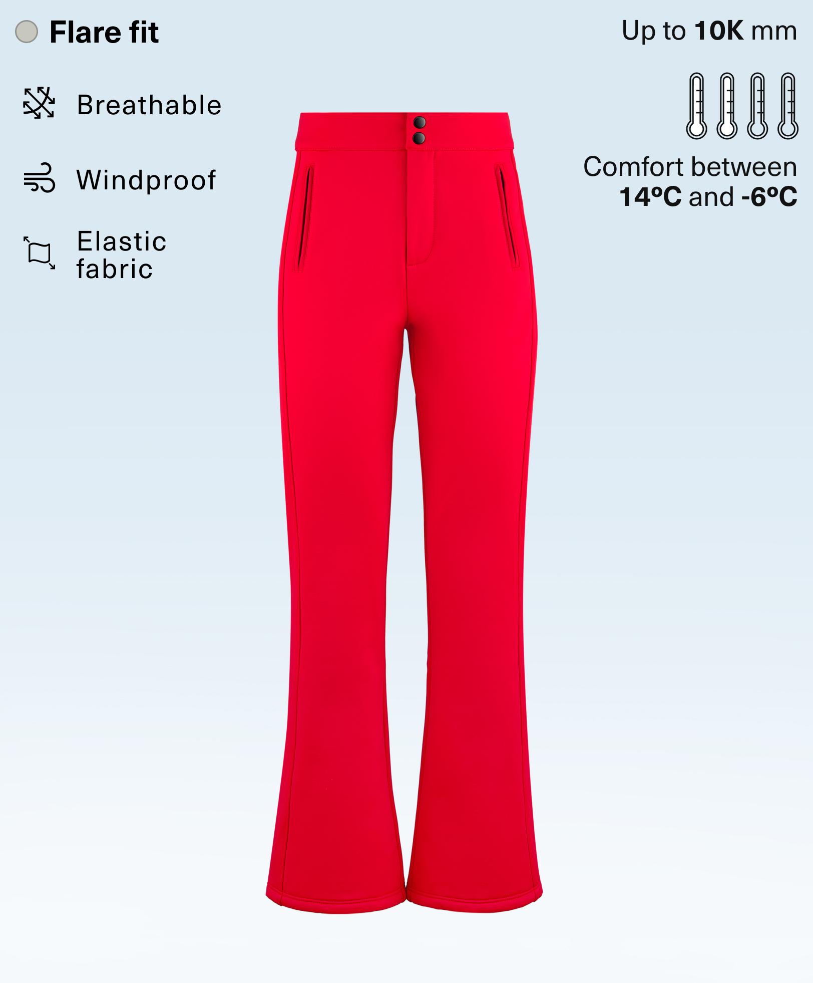 Water-resistant flare stretch SKI trousers - Sale
