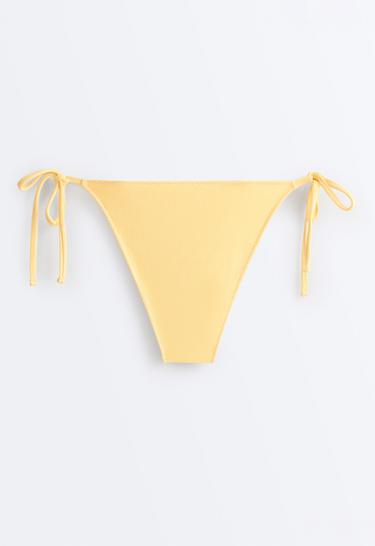 Medium-coverage tie rib bikini briefs — SOFT YELLOW 8