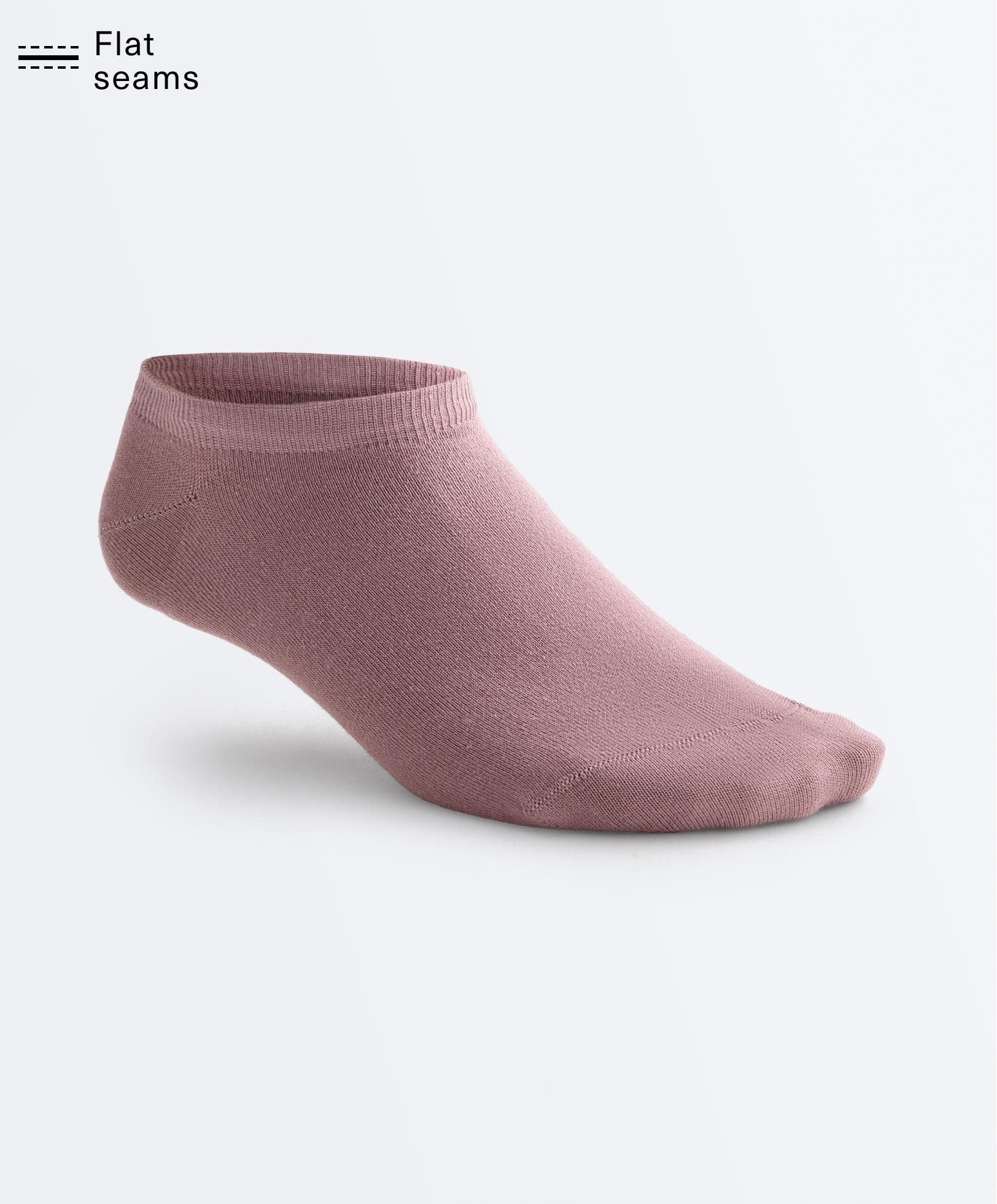 5 pairs of cotton blend sneaker socks — VINTAGE PINK
