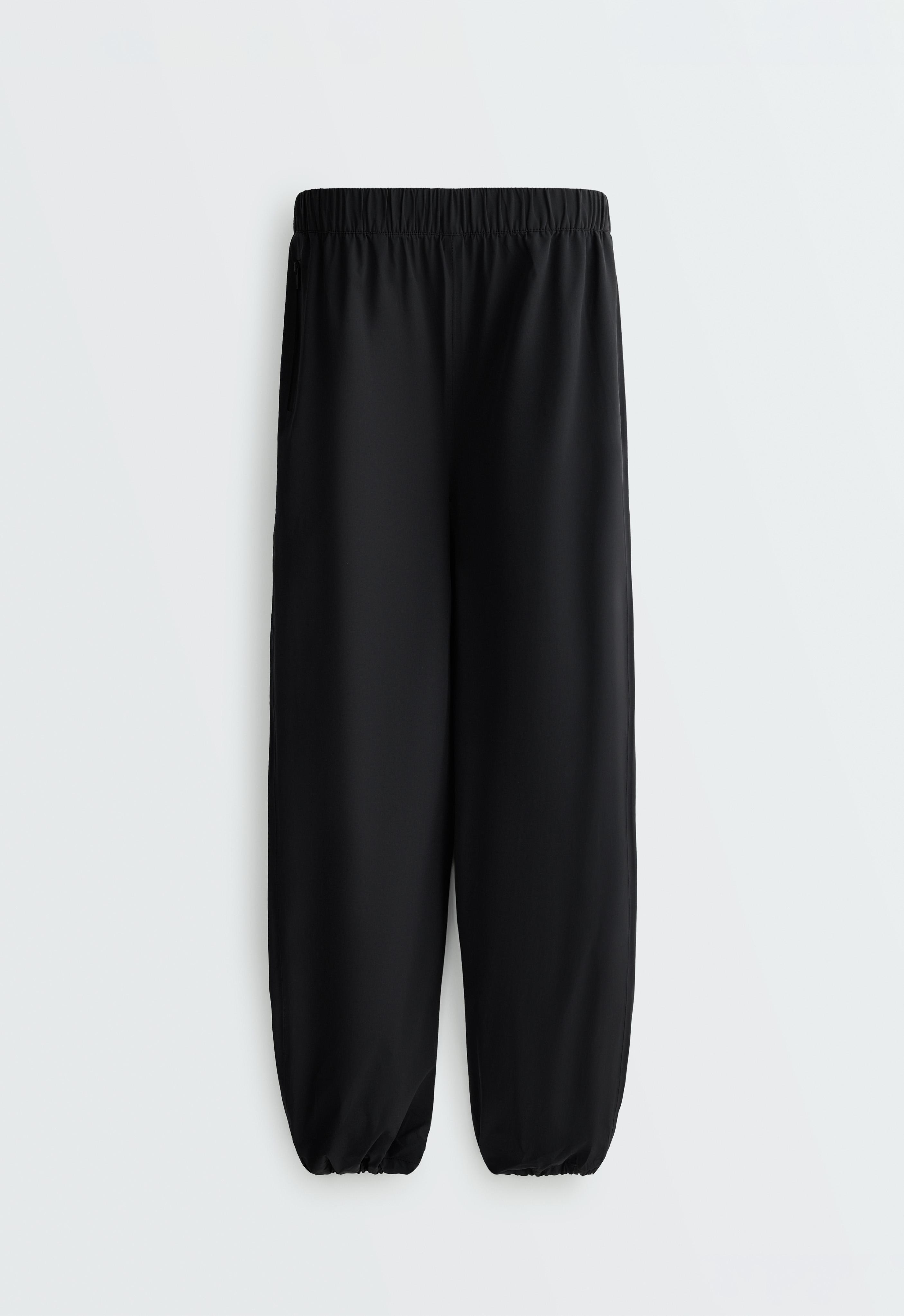 10k waterproof balloon trousers — BLACK