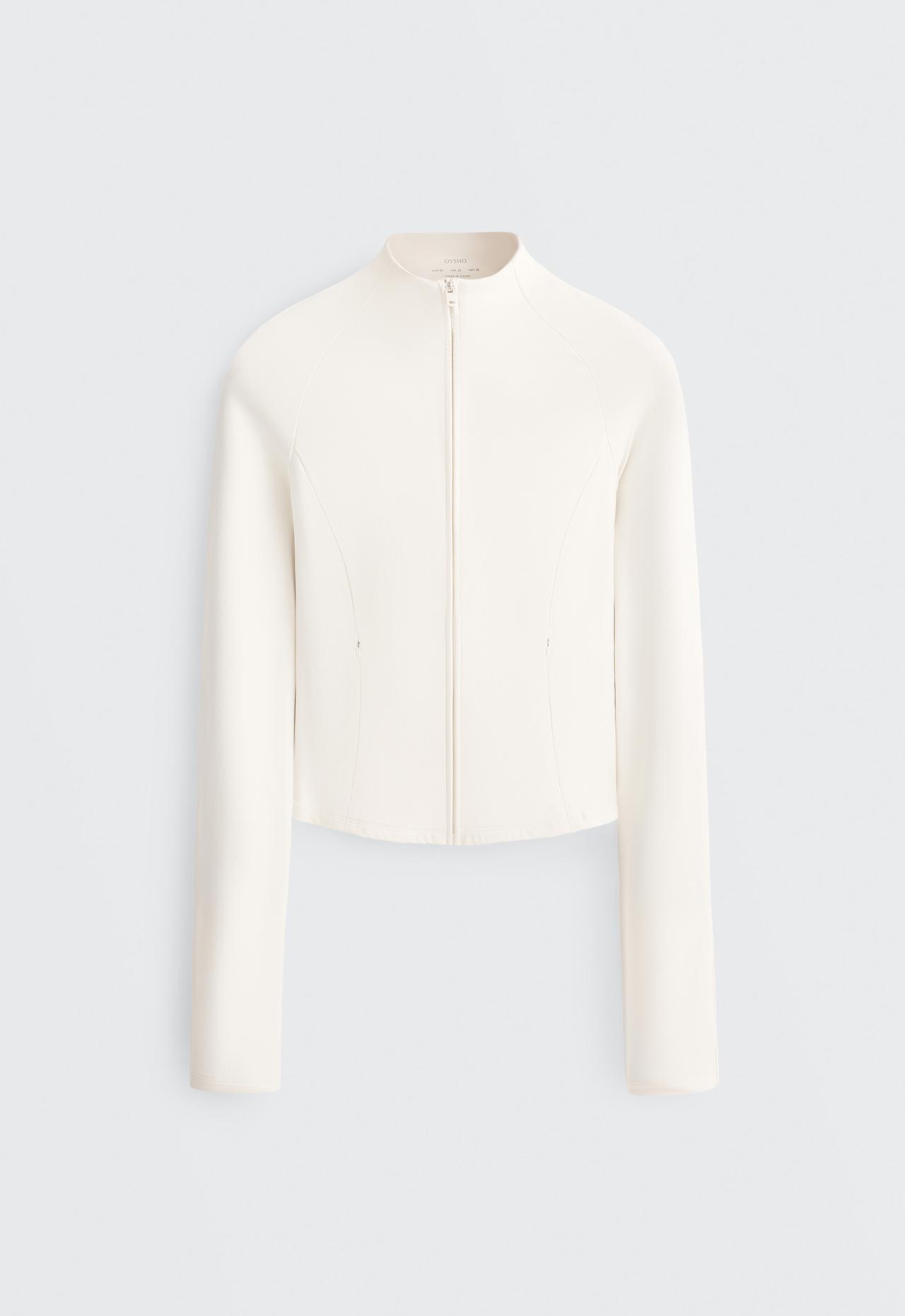 Light warm technical jacket — PALE ECRU