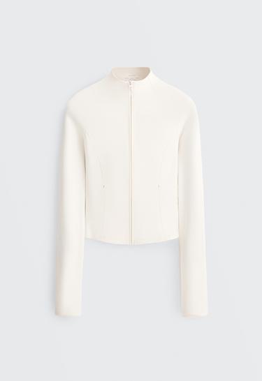 Light warm technical jacket — PALE ECRU 7