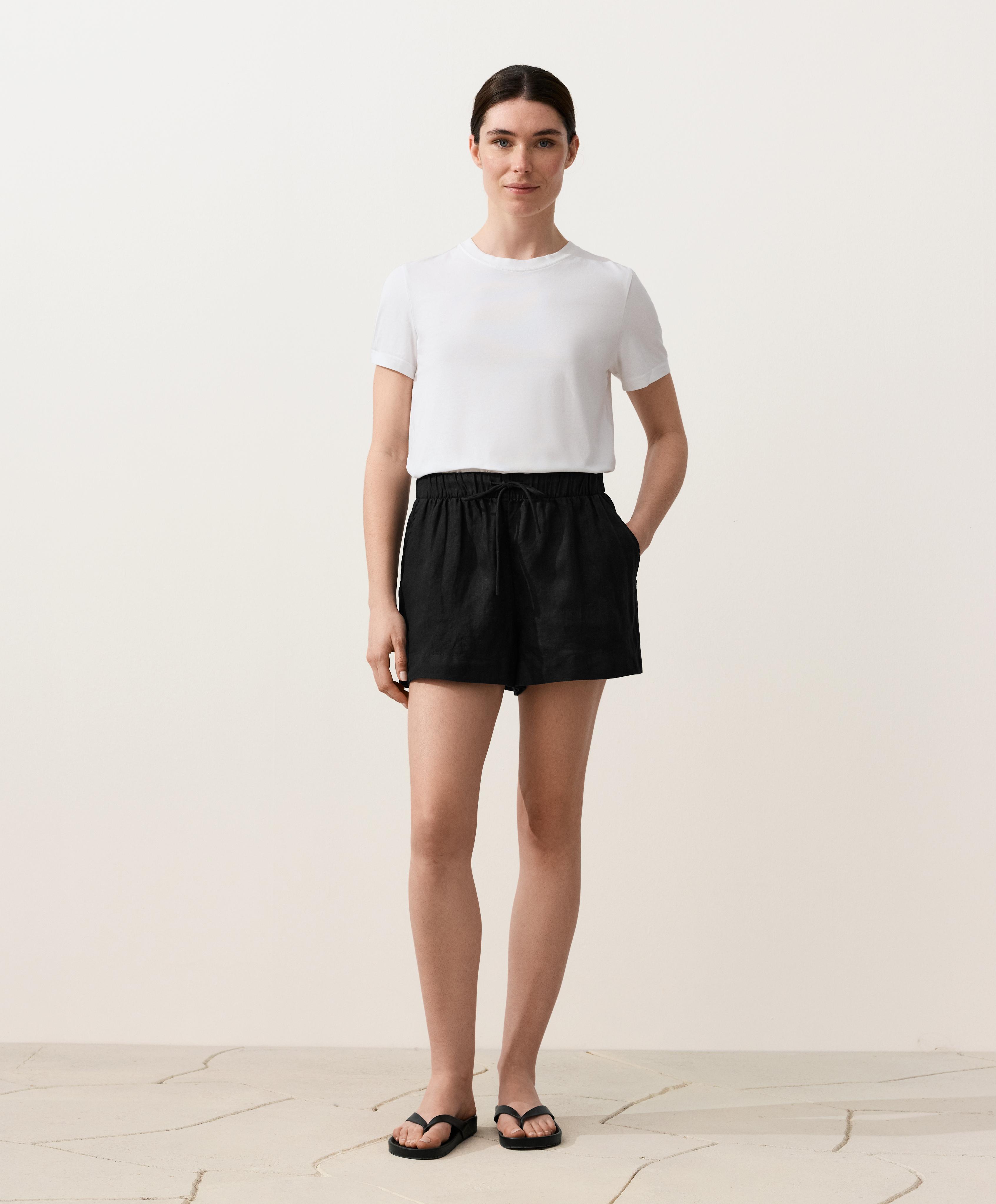 Shorts mid rise 100% lino Shorts mid rise 100% lino