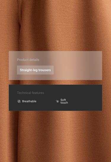 5-pocket straight-leg trousers — COGNAC 2