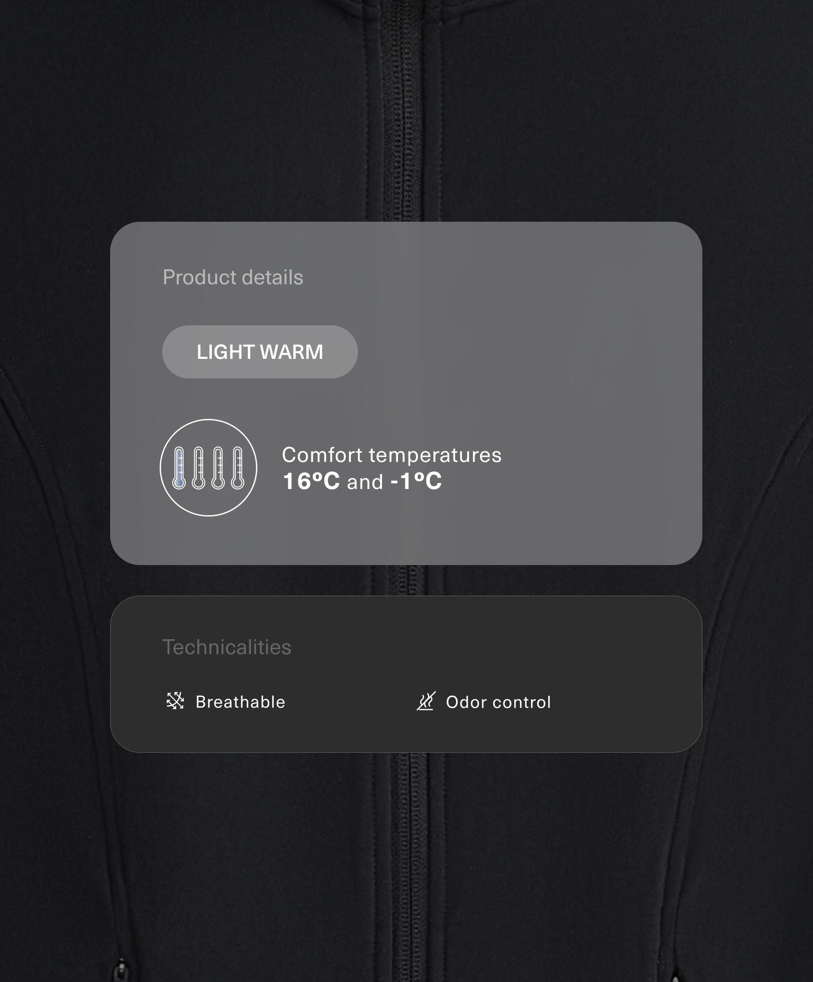 ג'קט טכני light warm ג'קט טכני light warm