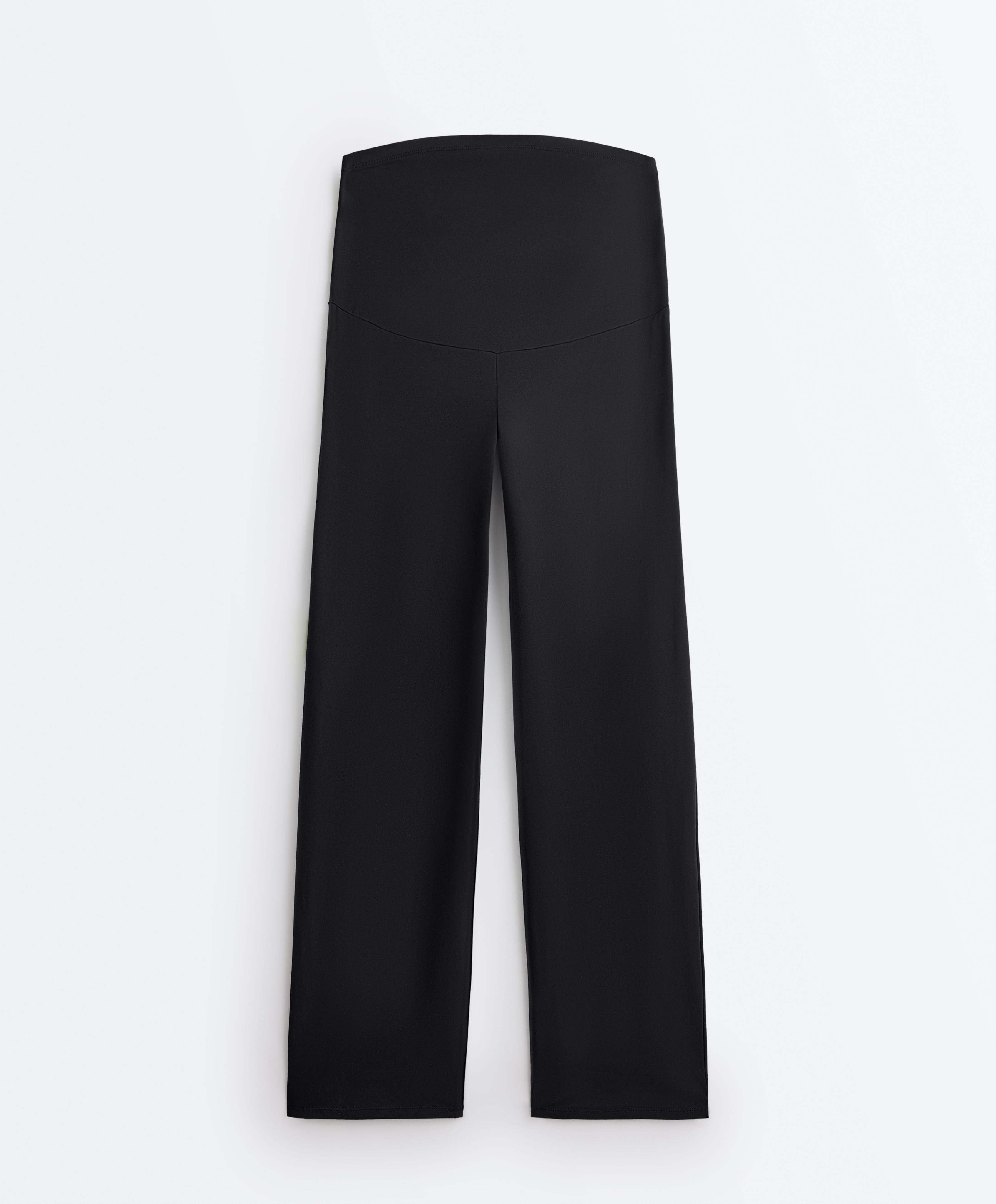 Comfortlux maternity straight-leg trousers — BLACK