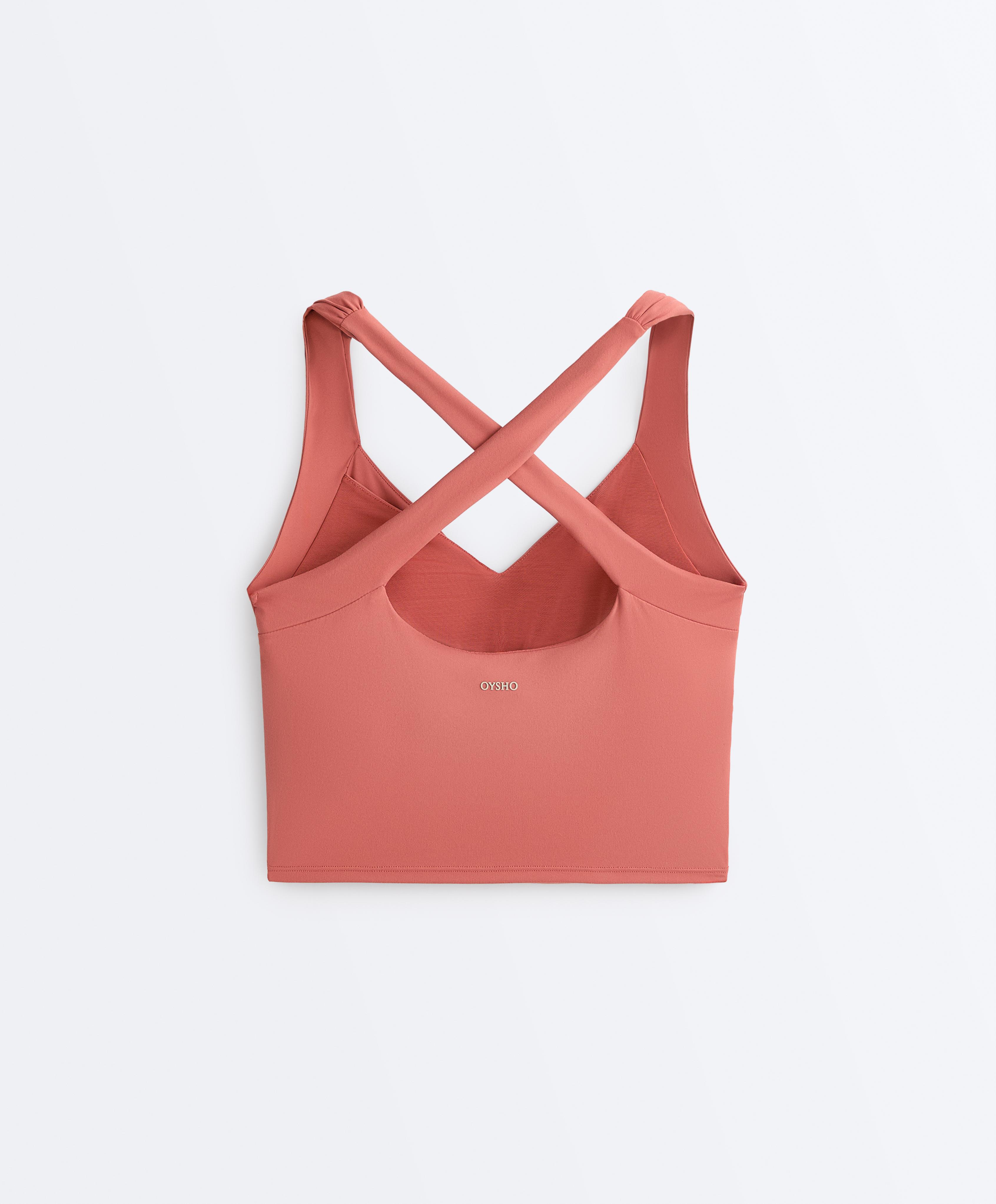 Comfortlux crossover tank top — ROSETTE BLUSH