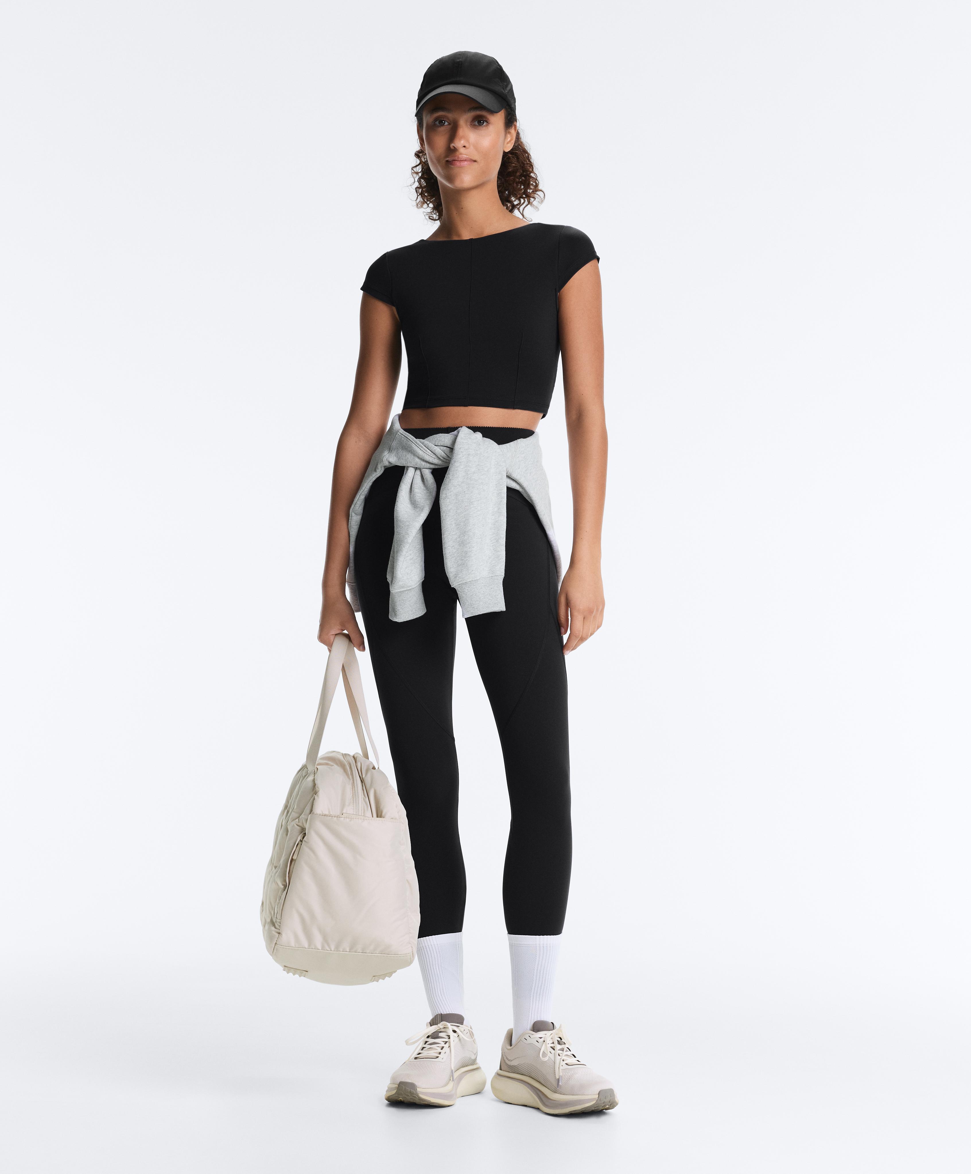 Seamed Compressive tank top — BLACK