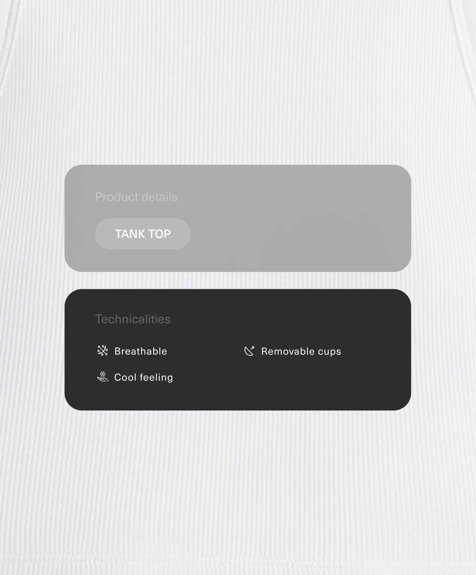 Modal blend cup tank top Modal blend cup tank top