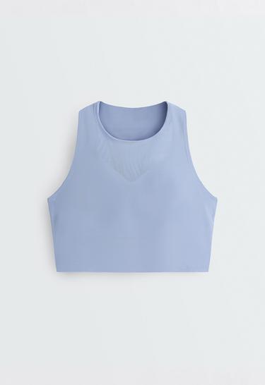 Sheer compressive tank top — MID GREY-BLUE 9
