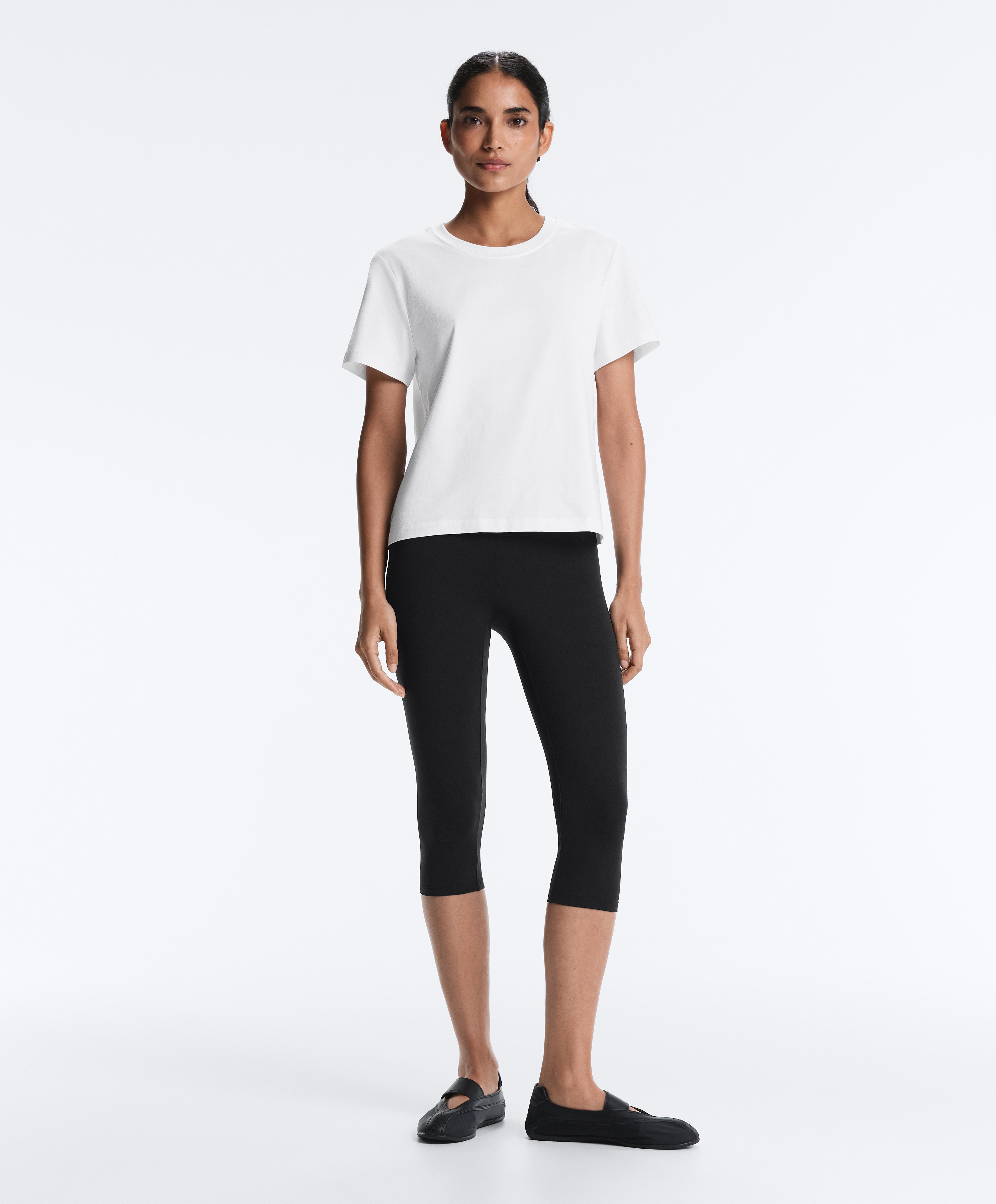 Regular fit cotton blend short sleeve T-shirt