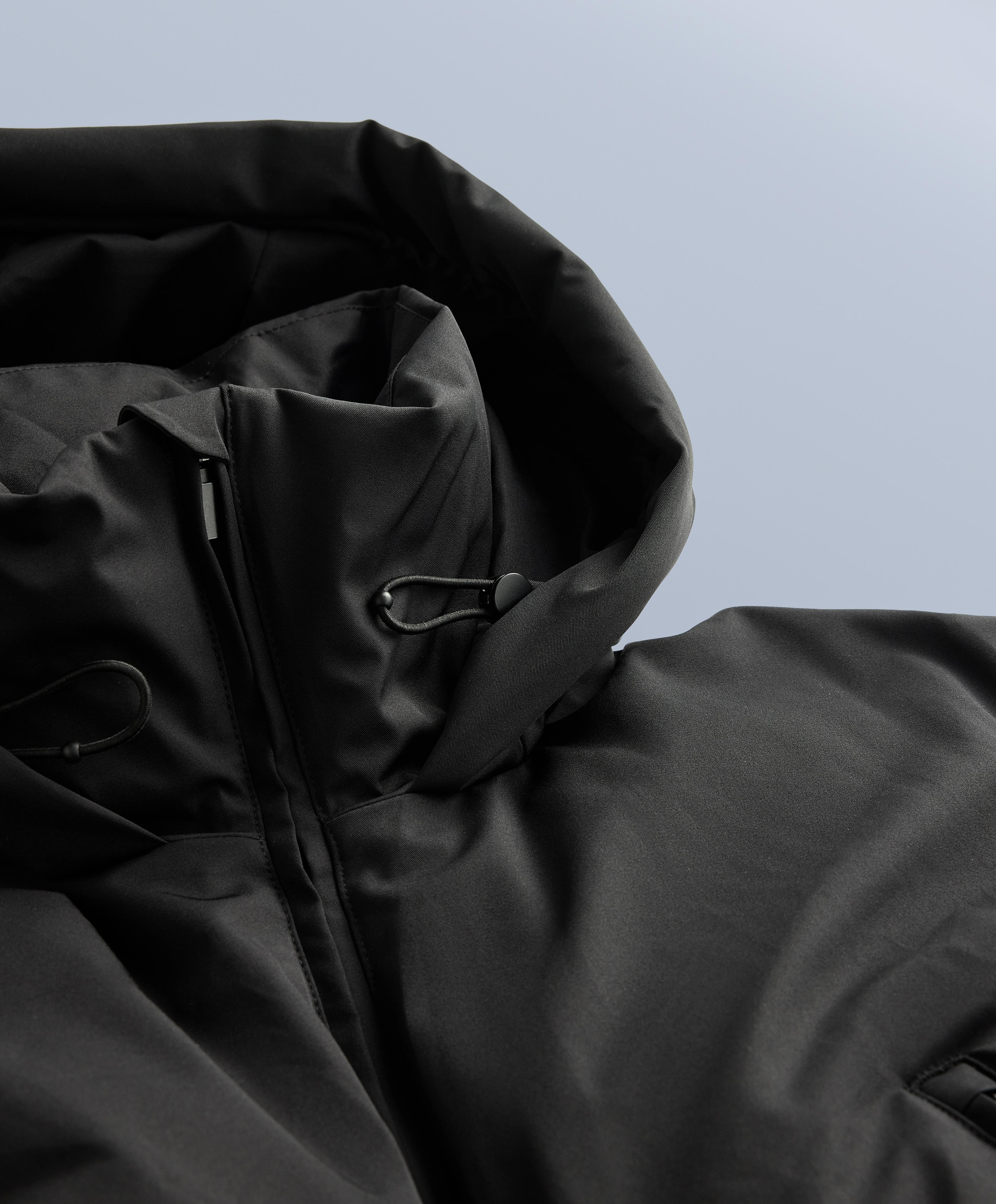 MINARDI PIUME SKI water-resistant padded 80% down and 20% feather jumpsuit — BLACK