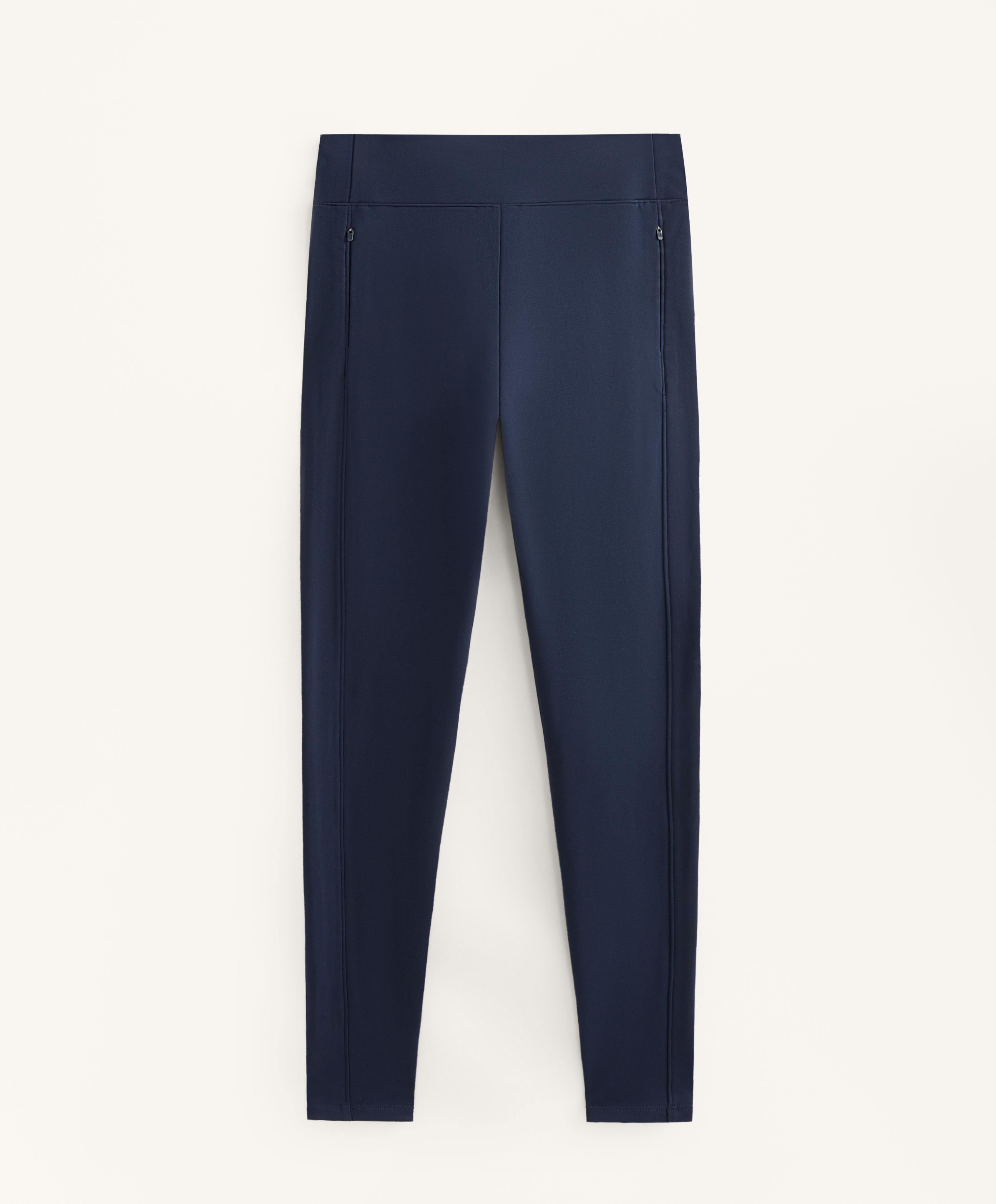 Warm high-rise ankle-length leggings with pockets 70 cm — NAVY BLUE
