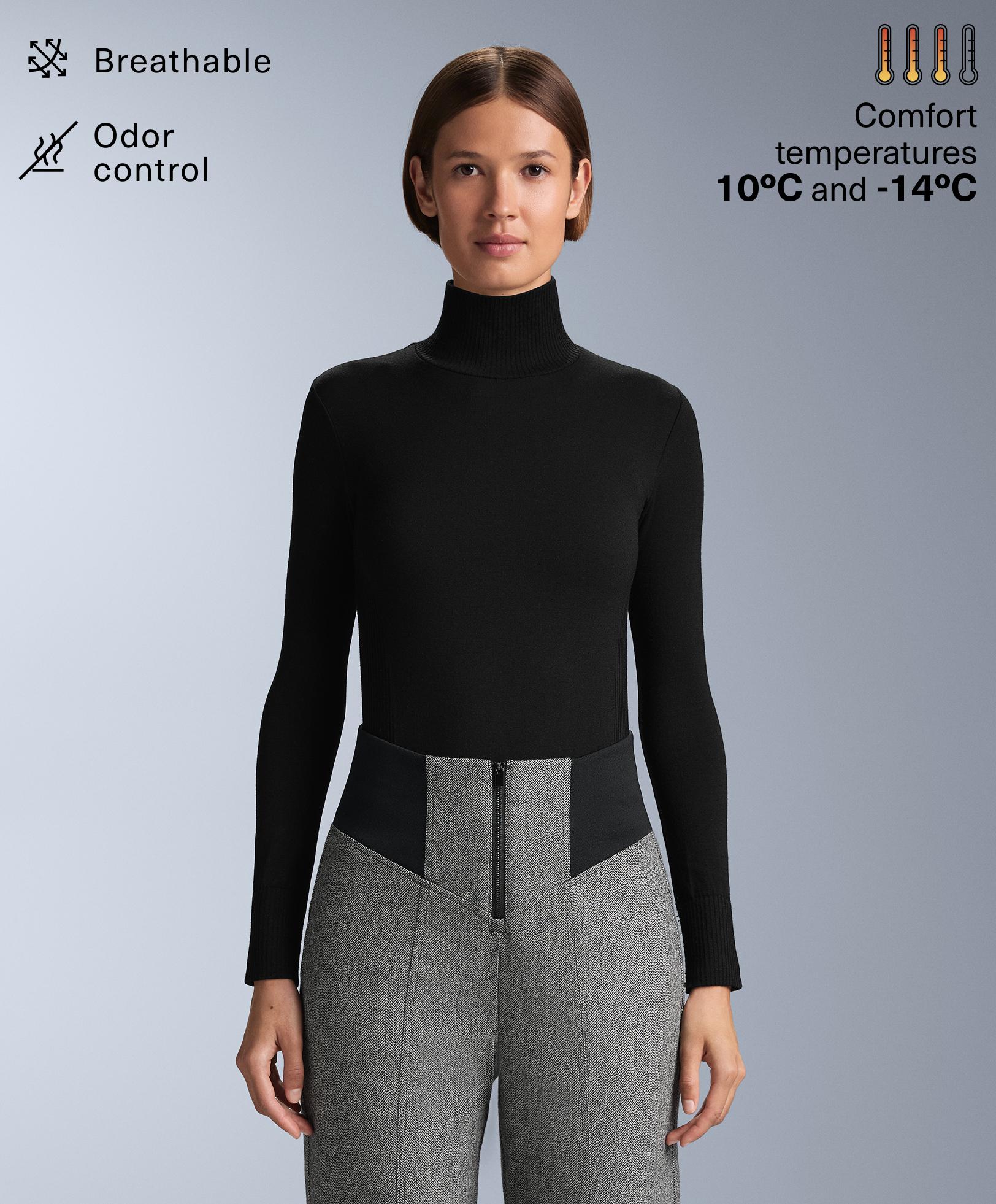 Seamless merino wool base layer T-shirt