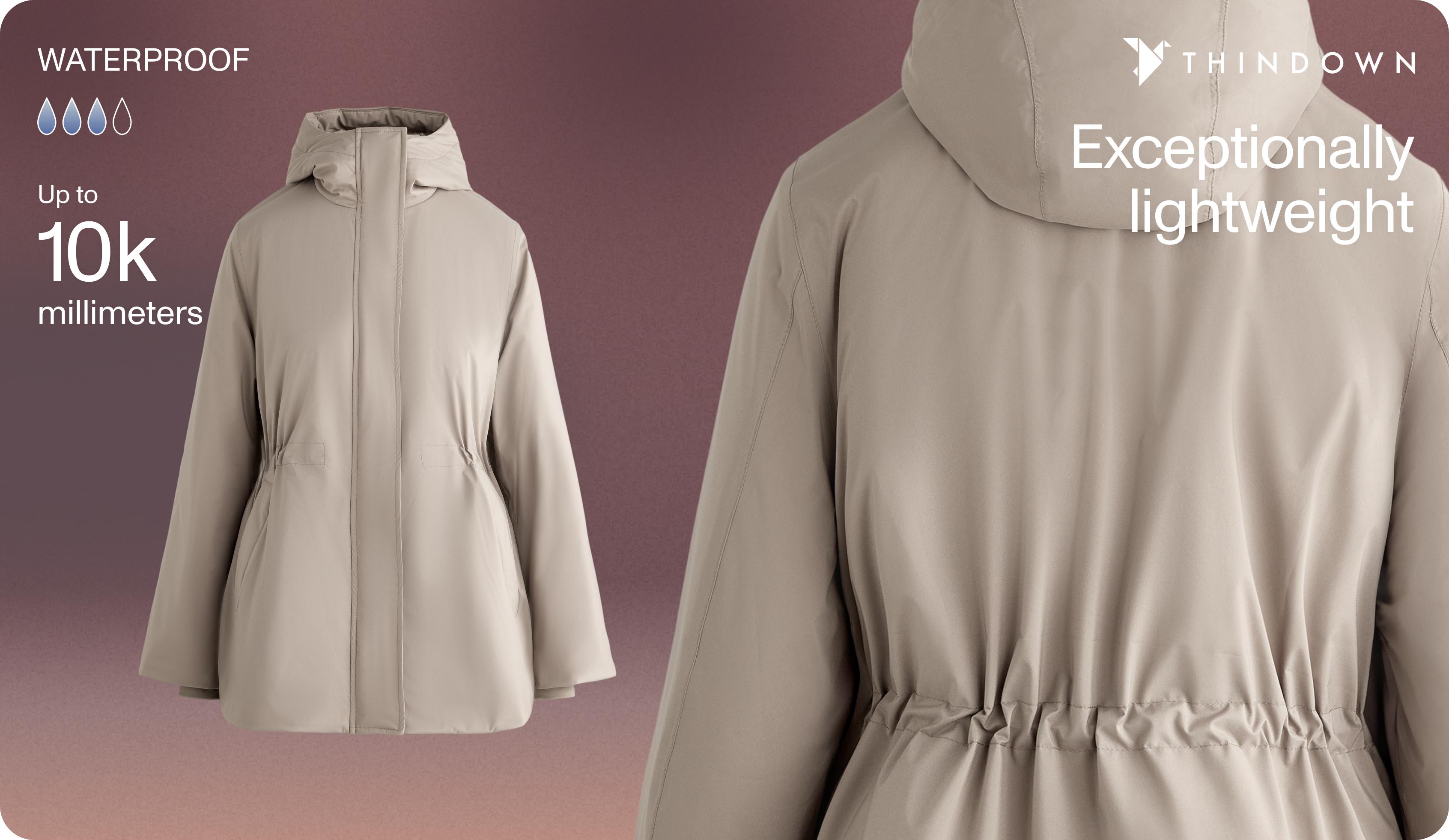 جاكيت خفيف مبطن مقاوم للماء 10 آلاف Thindown®