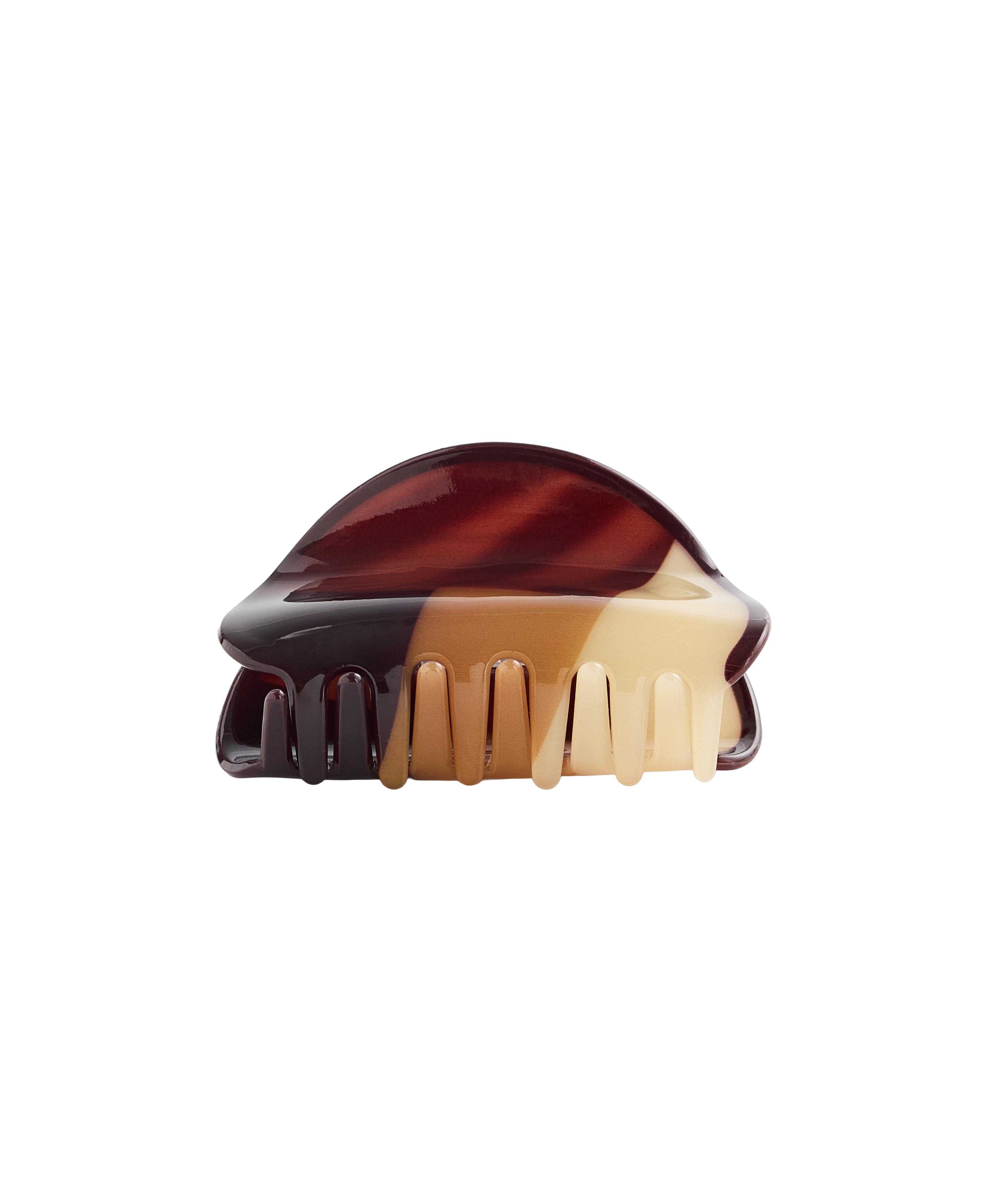 Mosaic hair claw — COGNAC