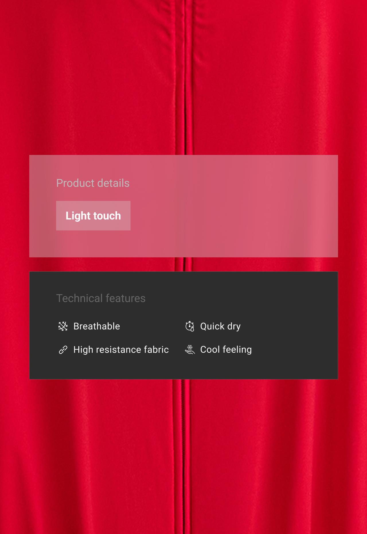 Light Touch boxy technical jacket — BRIGHT RED