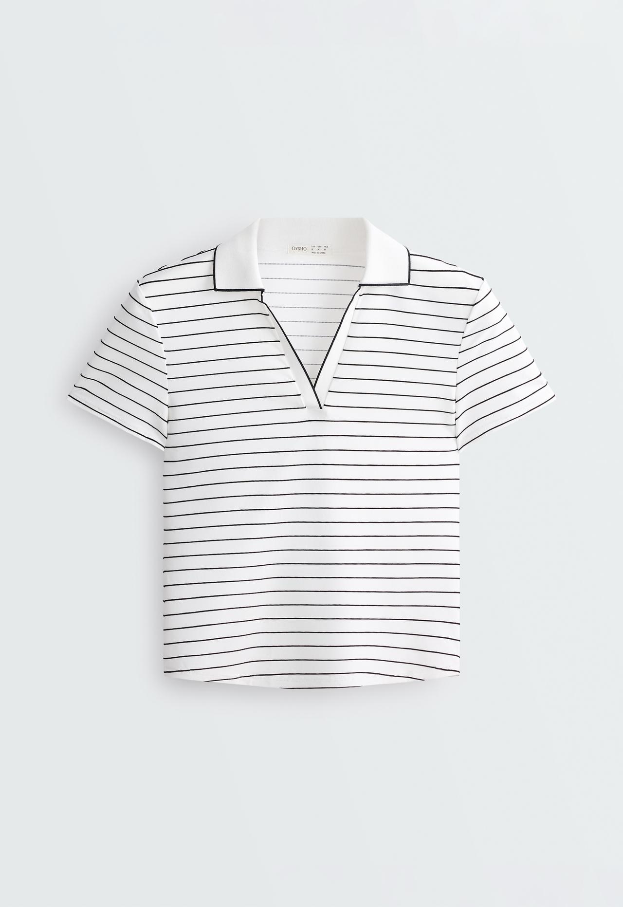 Striped Comfortlux short-sleeved polo shirt — WHITE 