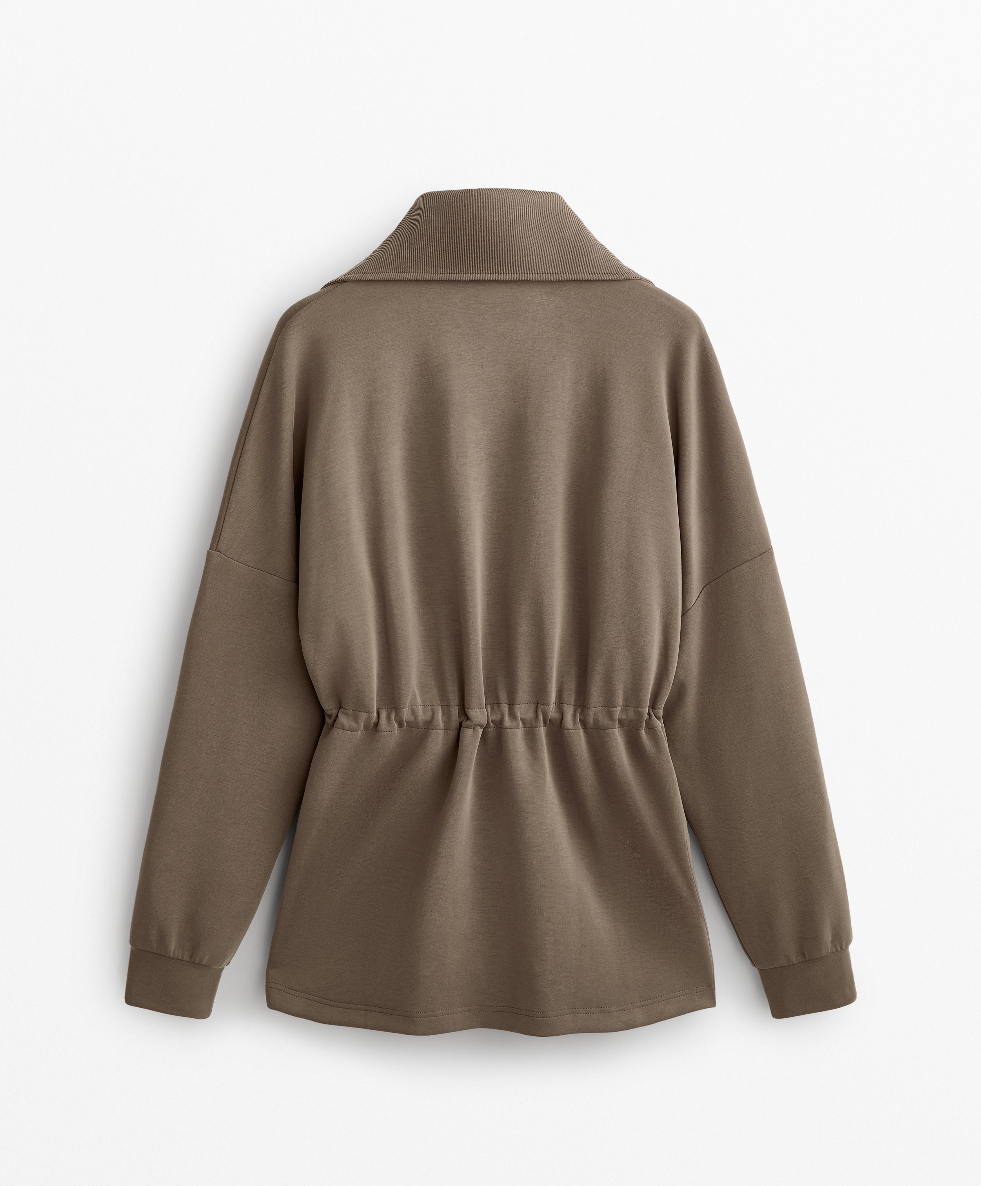 Half-zip sweatshirt with soft touch modal