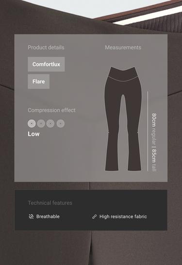 Flare Comfortlux V-cut Rib trousers — DARK GREY 2