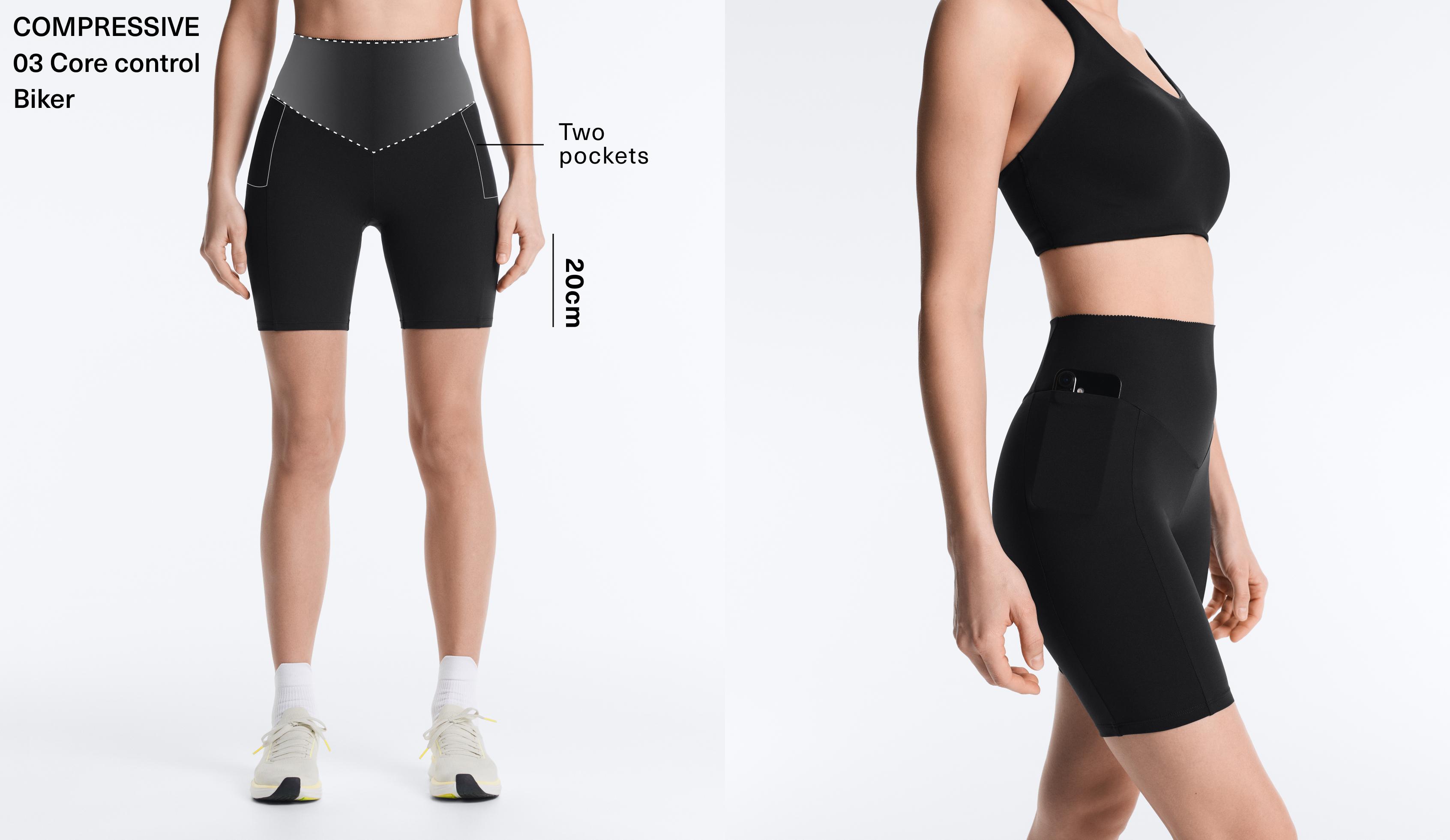 High Rise Compressive Pocket 20cm Cycling Leggings High Rise Compressive Pocket 20cm Cycling Leggings