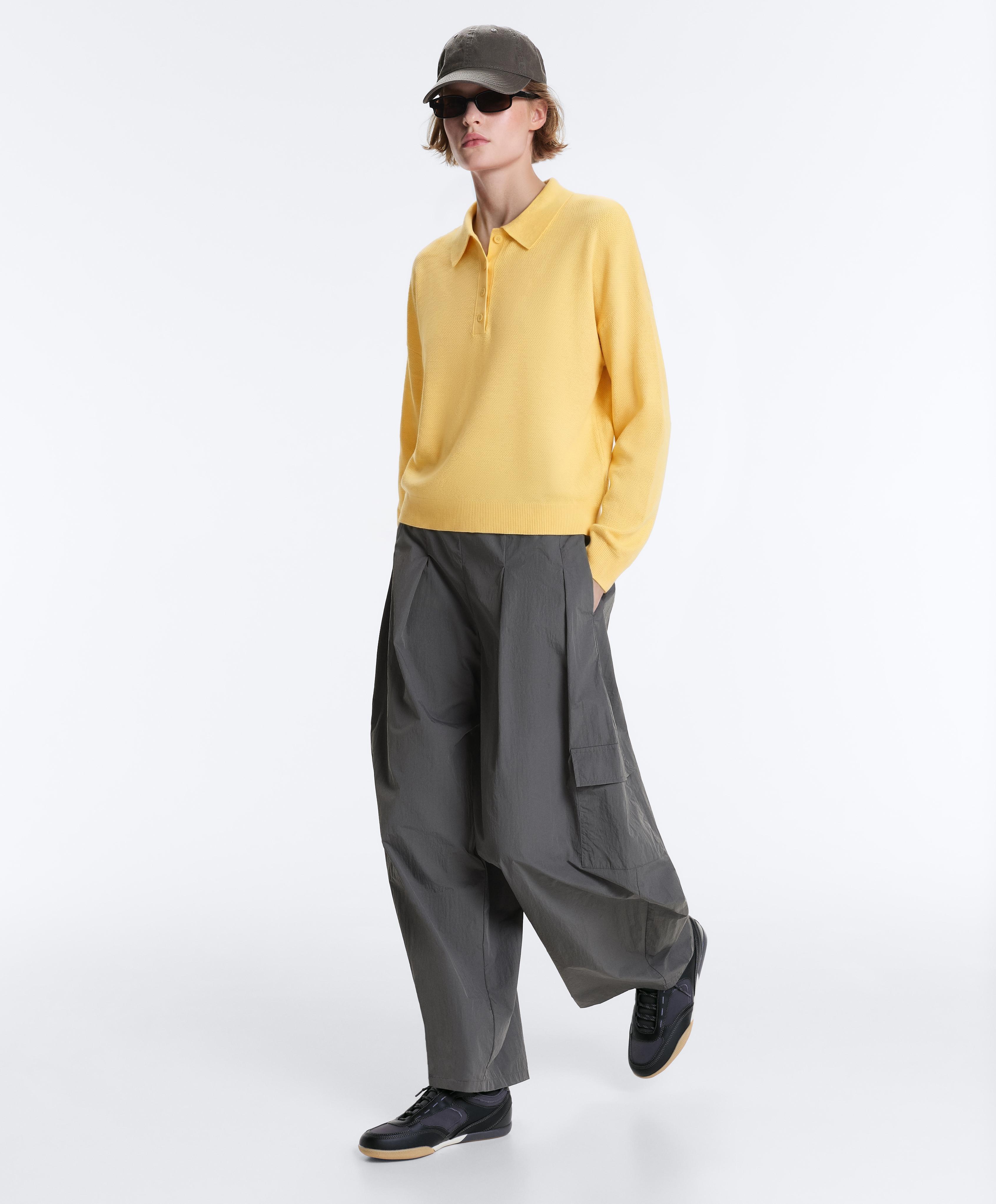 Water-repellent nylon cargo trousers — ASPHALT GREY