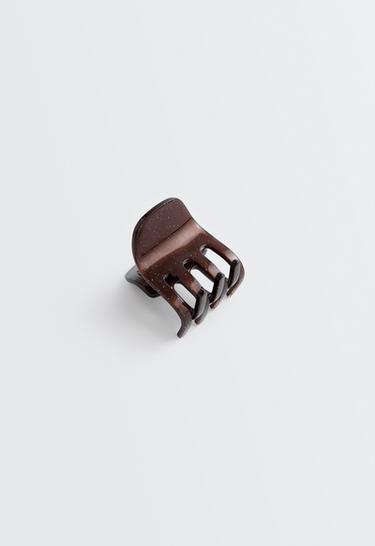 Mini glitter hair clip — CHOCOLATE       1