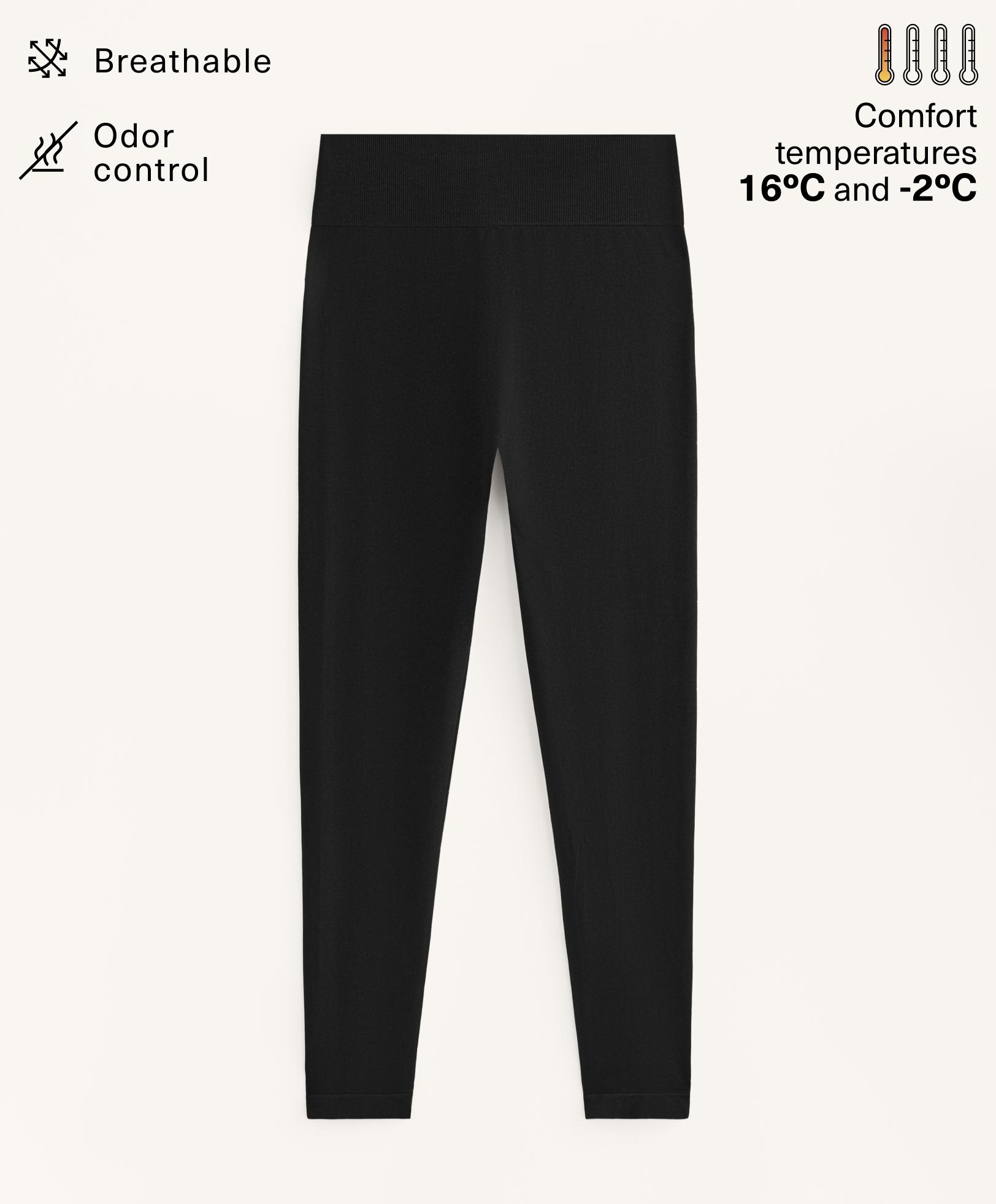 Ankle-length seamless base layer leggings