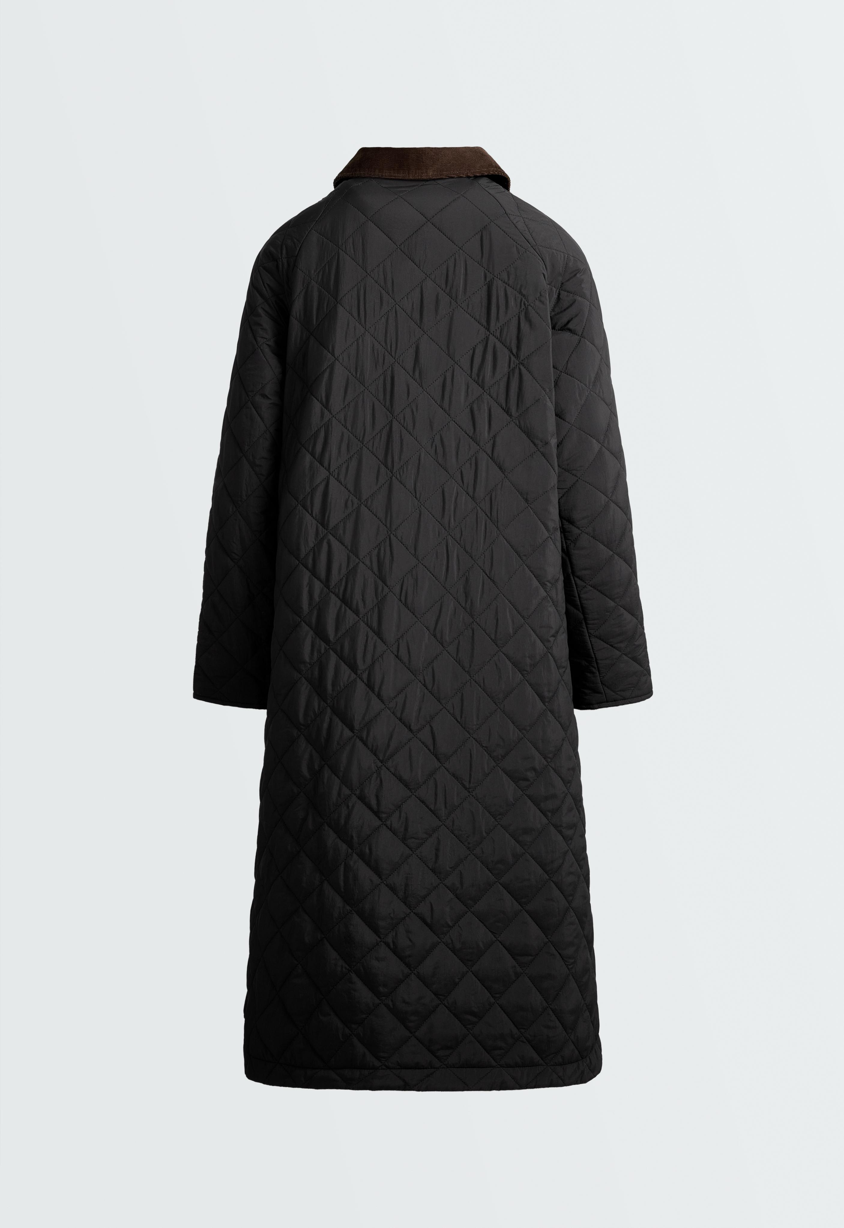 FELLEX® AEROGEL contrast collar long padded jacket | OYSHO Azerbaijan