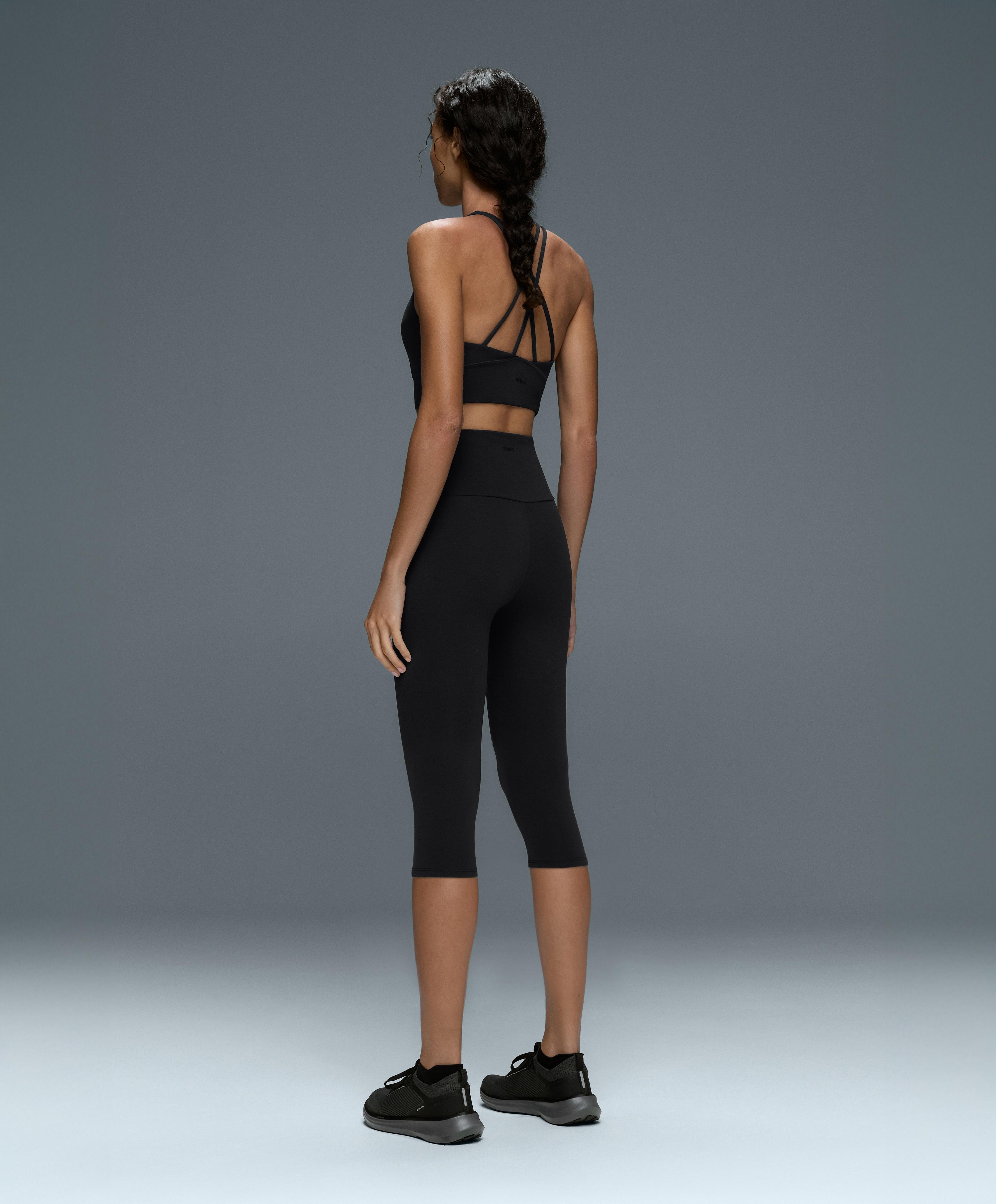 Comfortlux high-rise 40cm knee-length leggings — BLACK