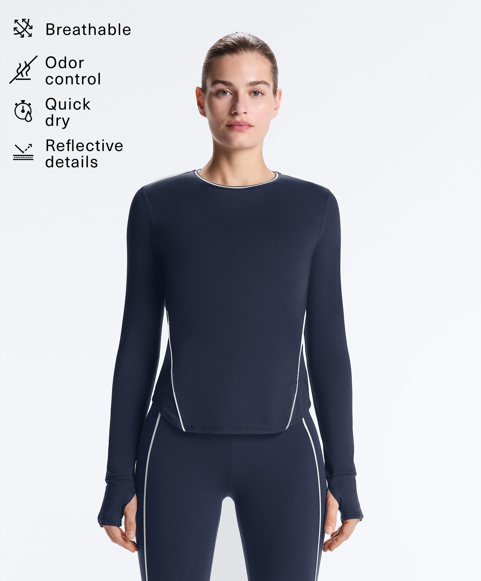 Long-sleeve technical piping T-shirt Long-sleeve technical piping T-shirt