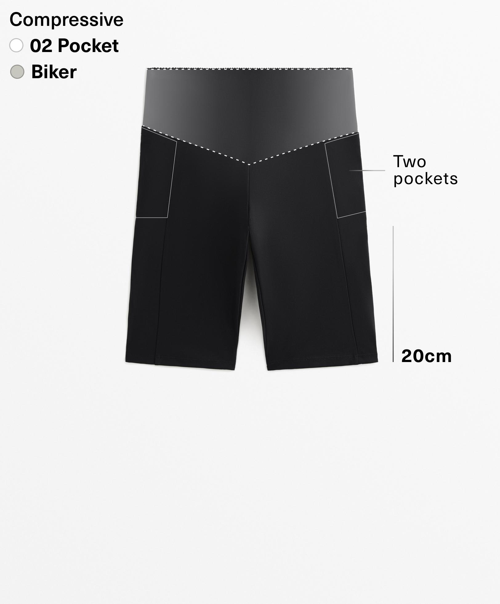 Compressive pocket high rise 20cm cycle leggings Compressive pocket high rise 20cm cycle leggings