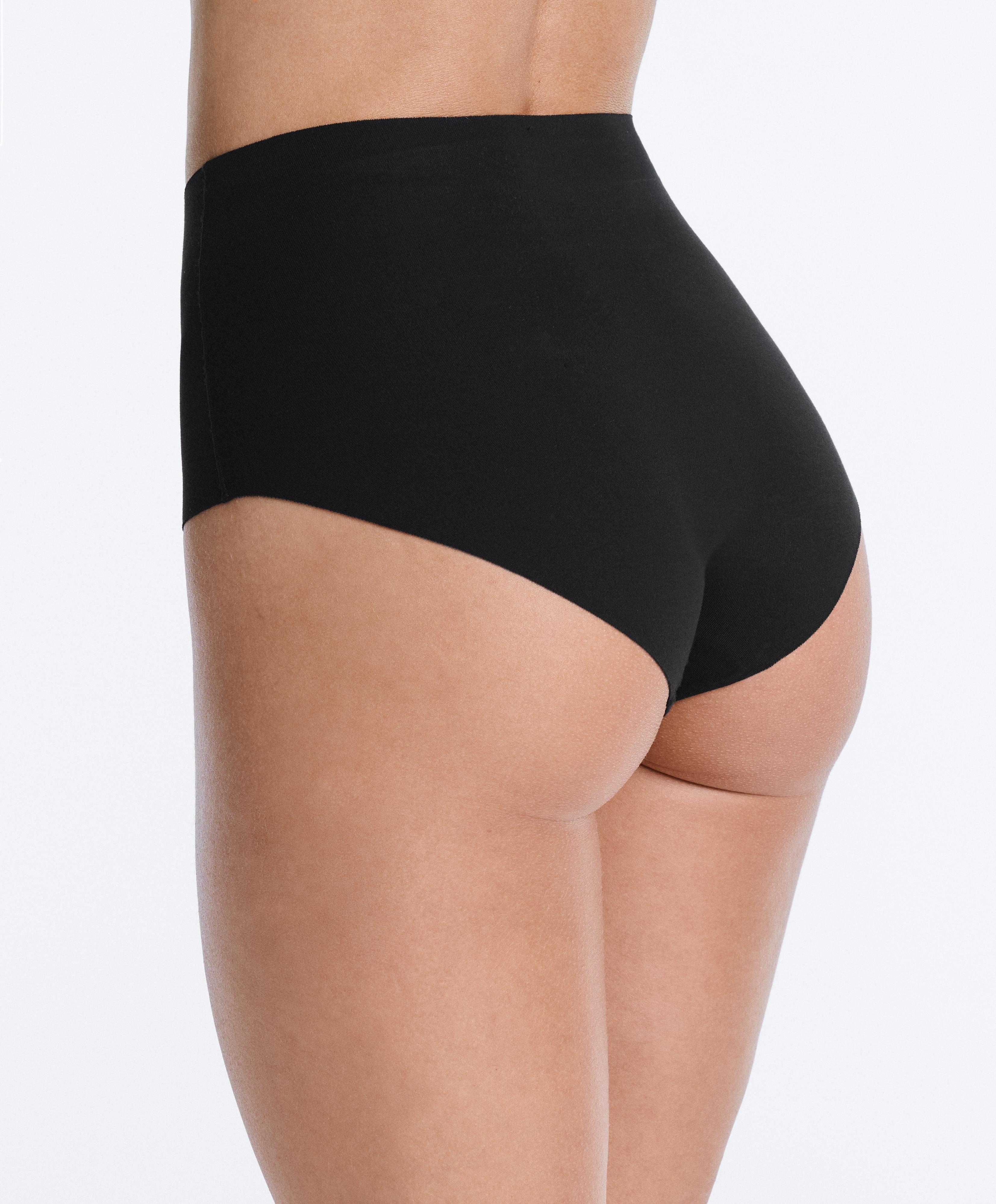 2 invisible cotton blend mid-rise classic briefs — BEIGE