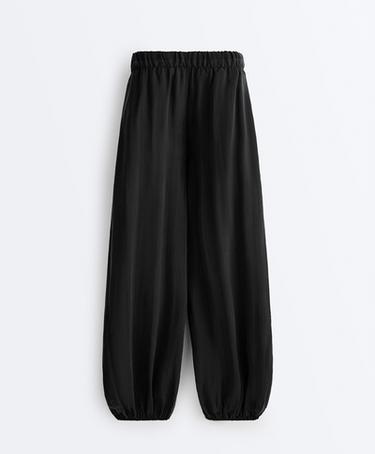 100% cupro trousers — BLACK 8