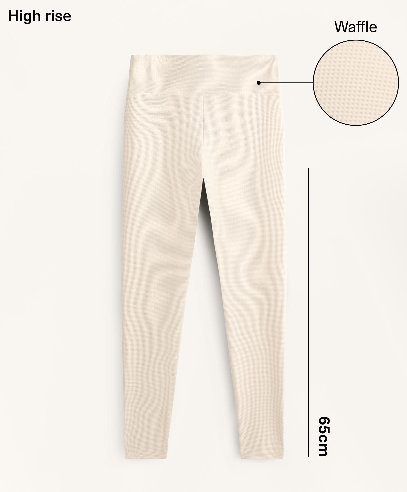 Leggings high rise Waffle 65 cm
